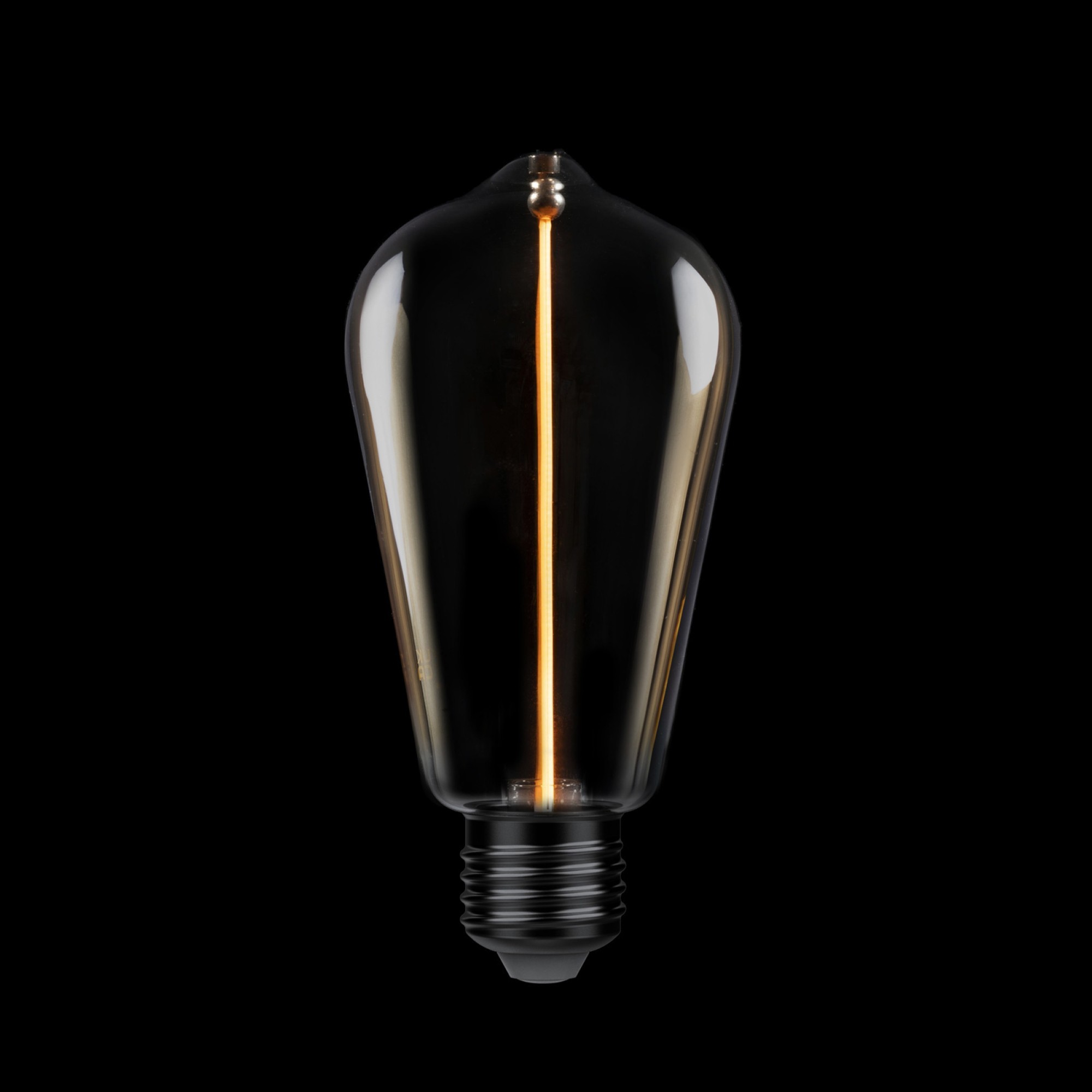 F03 - LED ST64 Light Bulb, E27, 2,2W, 1800K, 60Lm, with magnetic filament and smoky glass