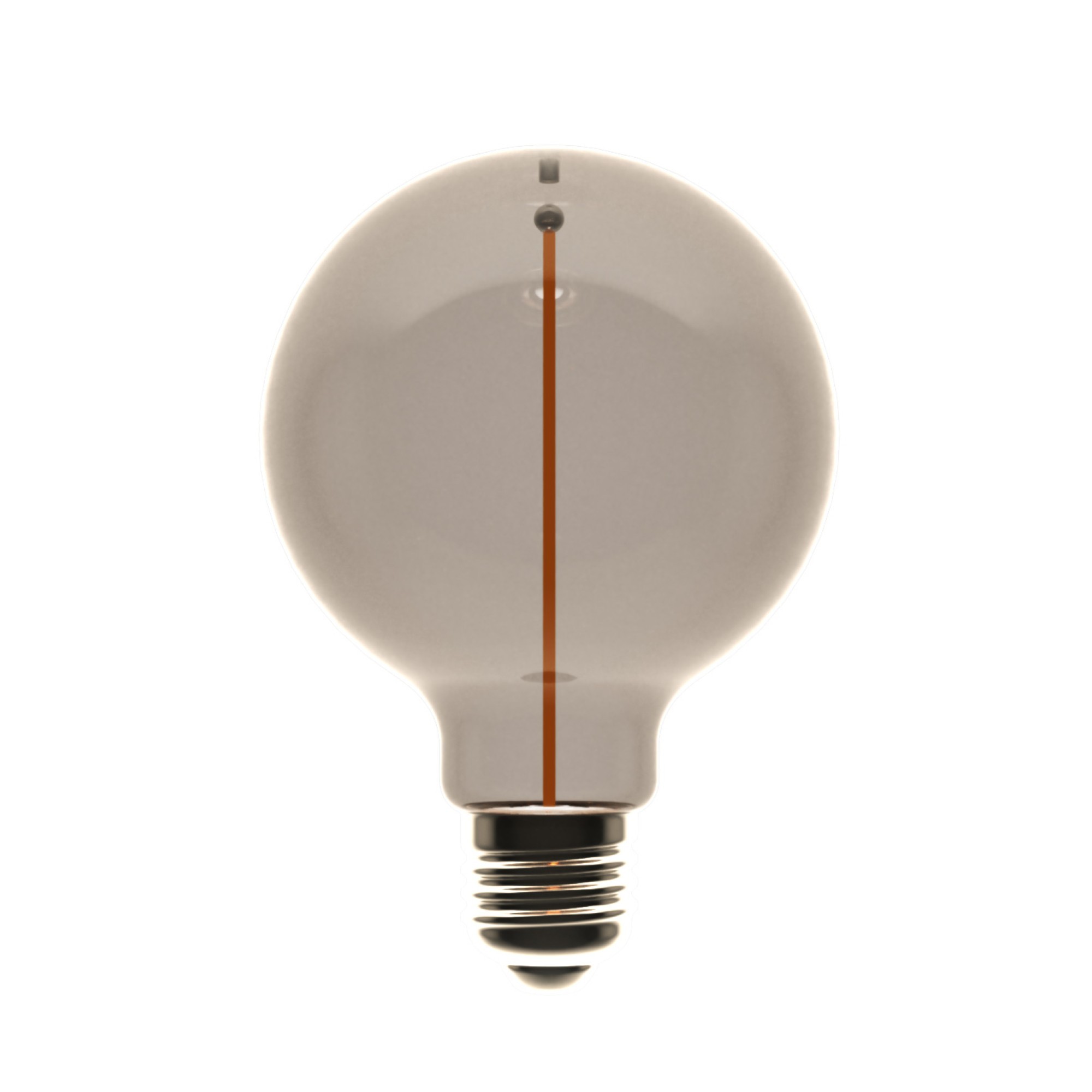 F04 - LED G95 Light Bulb, E27, 2,2W, 1800K, 60Lm, with magnetic filament and smoky glass