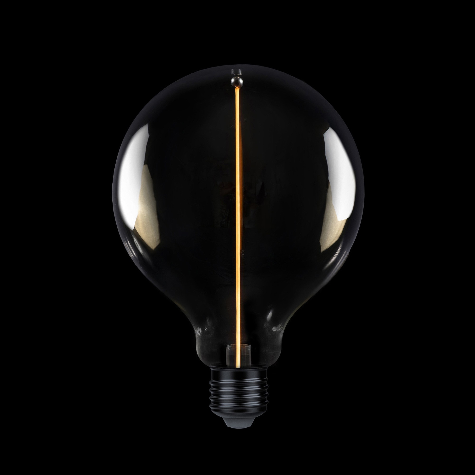 F05 - LED G125 Light Bulb, E27, 2,8W, 1800K, 90Lm, with magnetic filament and smoky glass