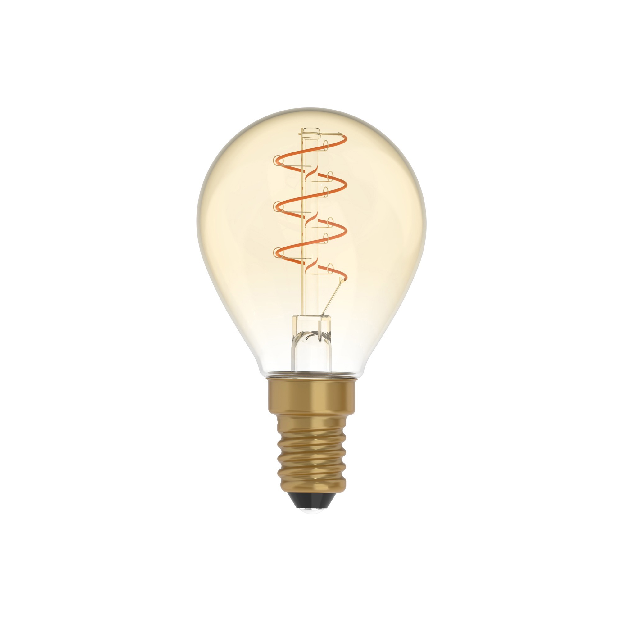 C02 - LED Light Bulb G45, E14, 2,5W, 1800K, 136Lm, with extra slim spiral filament, golden glass