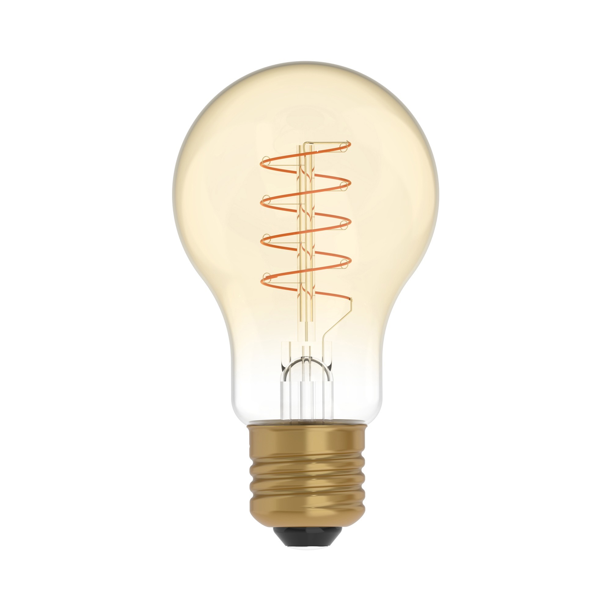 C03 - LED Light Bulb A60, E27, 4W, 1800K, 250Lm, with extra slim spiral filament, golden glass