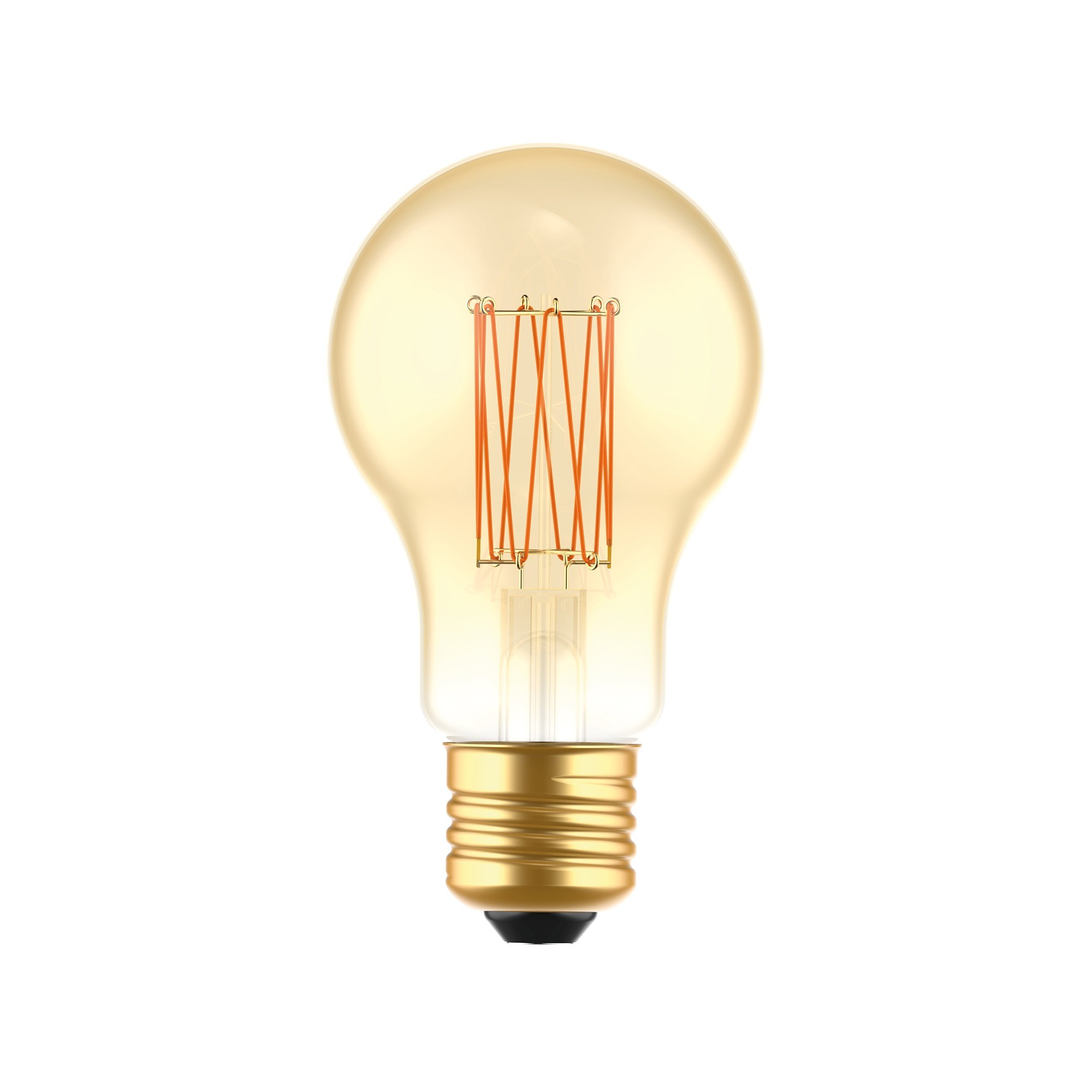 C53 - LED Light Bulb A60, E27, 7W, 2700K, 640Lm, with extra slim vertical filament, golden glass