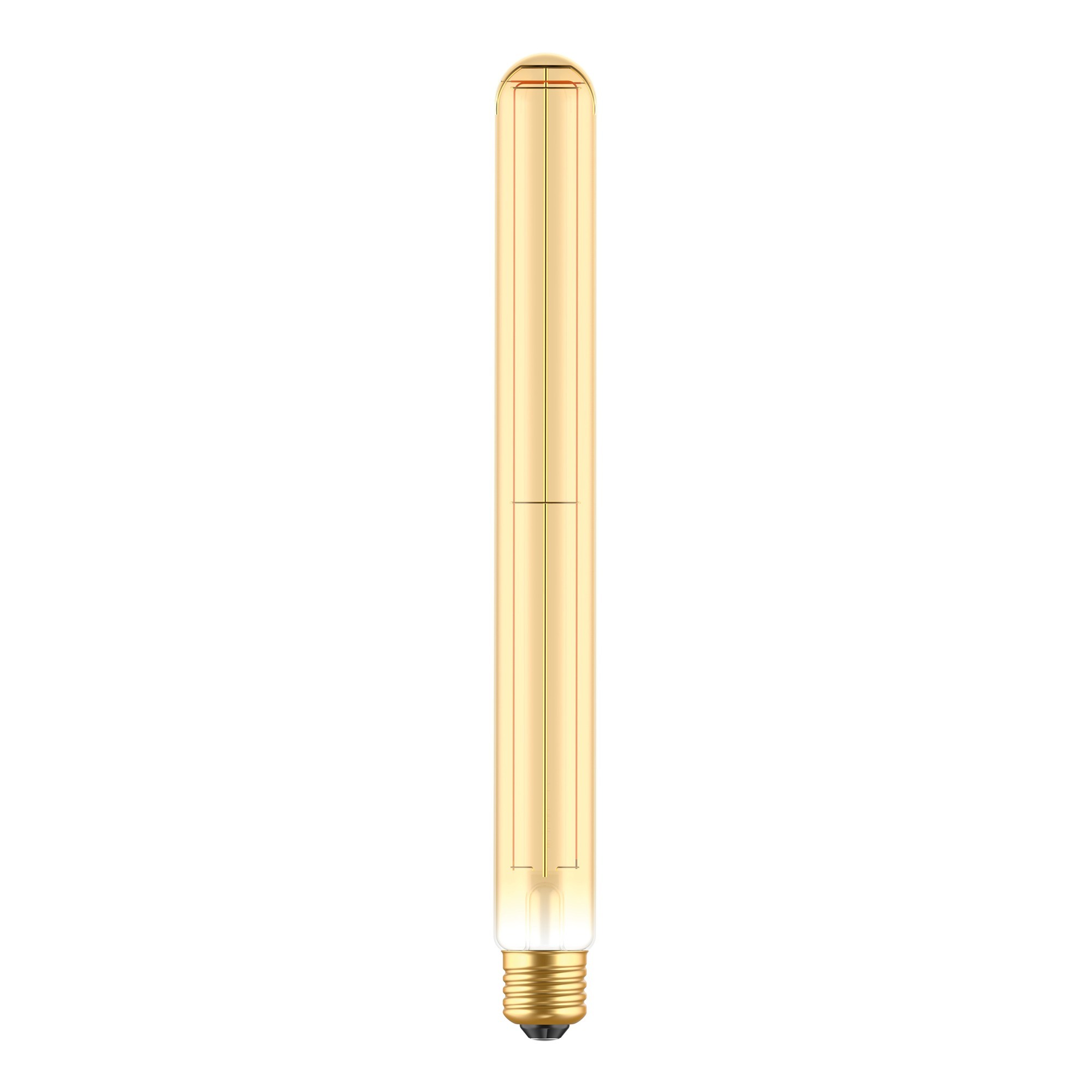 C57 - LED Light Bulb T32X300, E27, 7,8W, 2700K, 806Lm, with extra slim vertical filament, golden glass