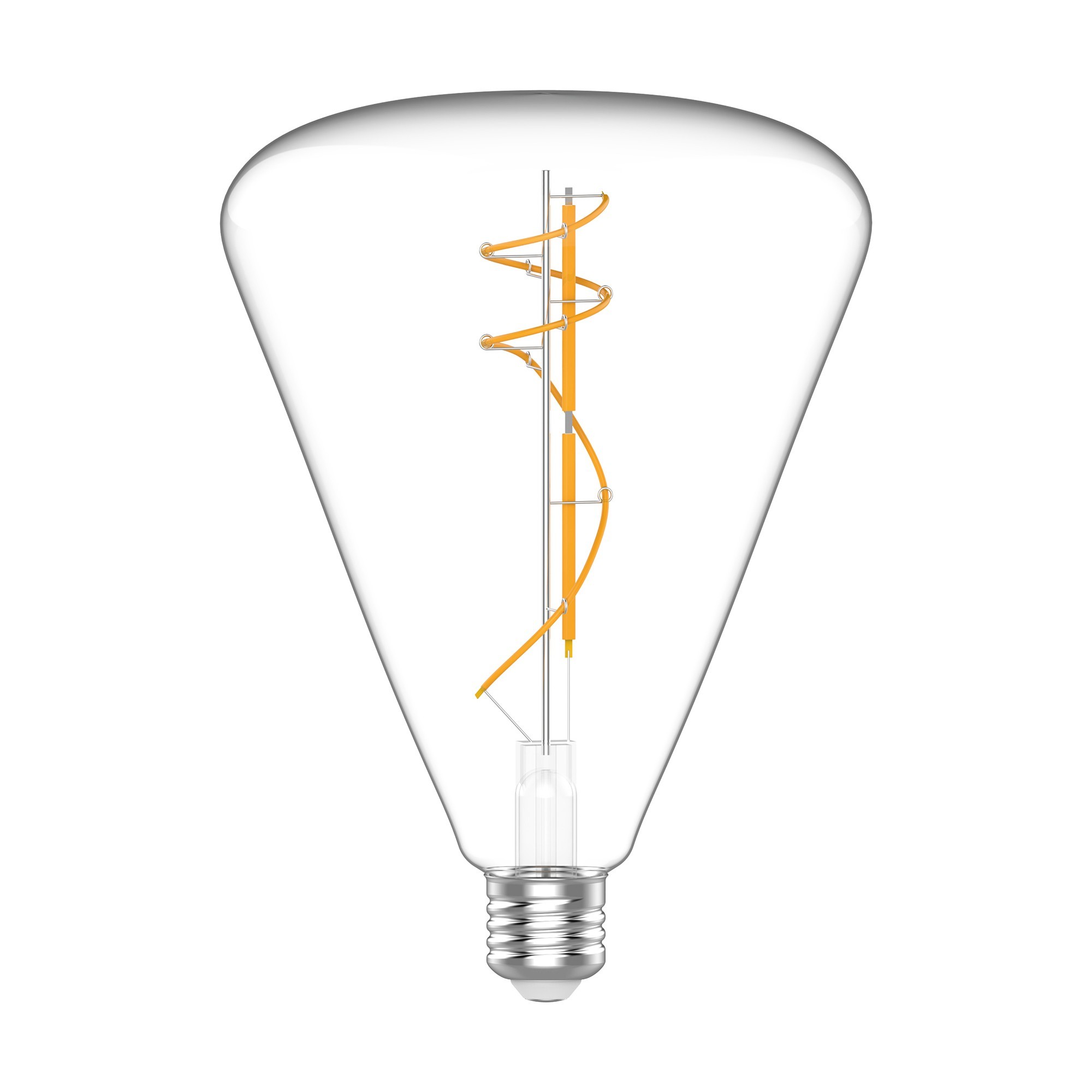 H03 - LED Light Bulb Conical shaped, E27, 10W, 2700K, 1100Lm, clear glass