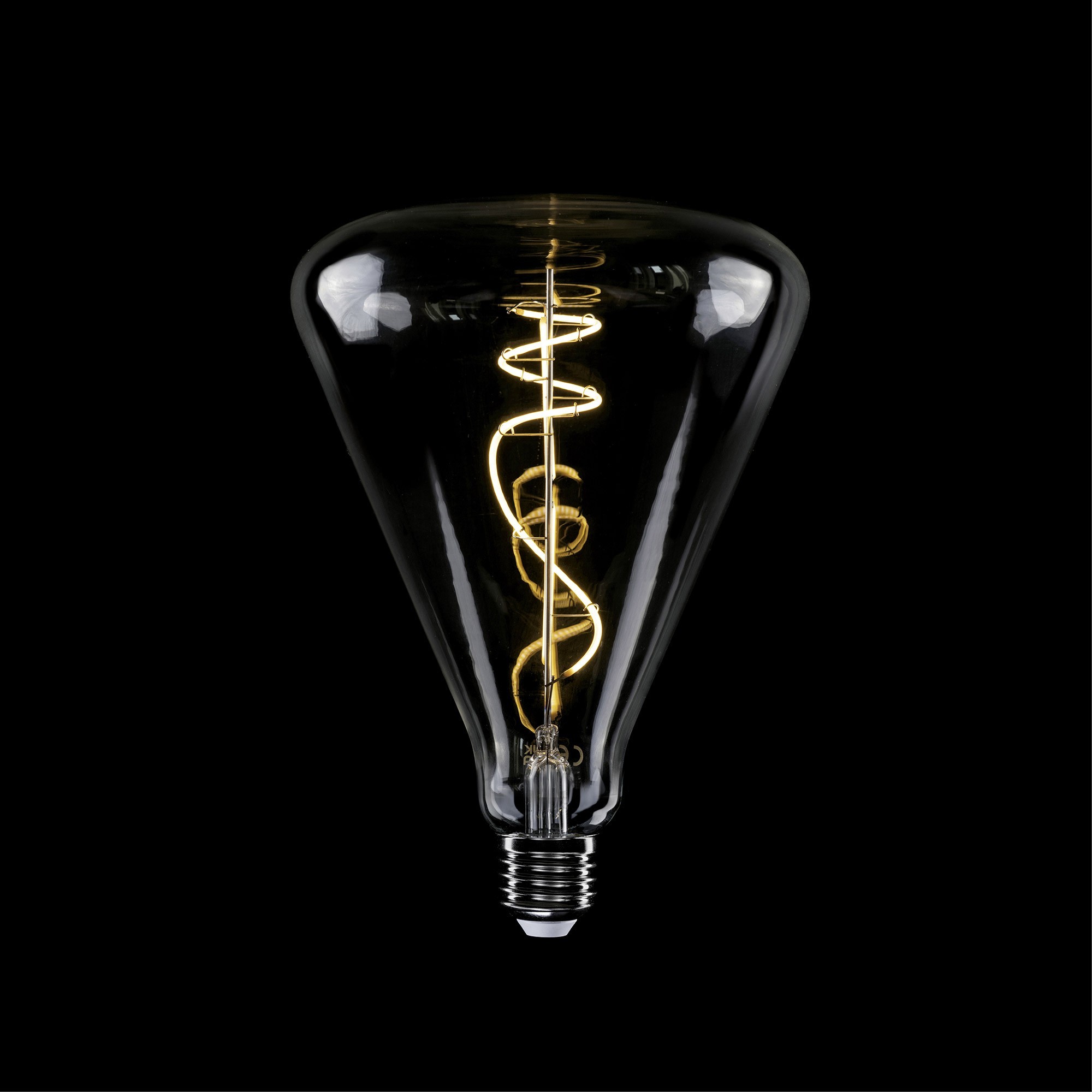 H03 - LED Light Bulb Conical shaped, E27, 10W, 2700K, 1100Lm, clear glass