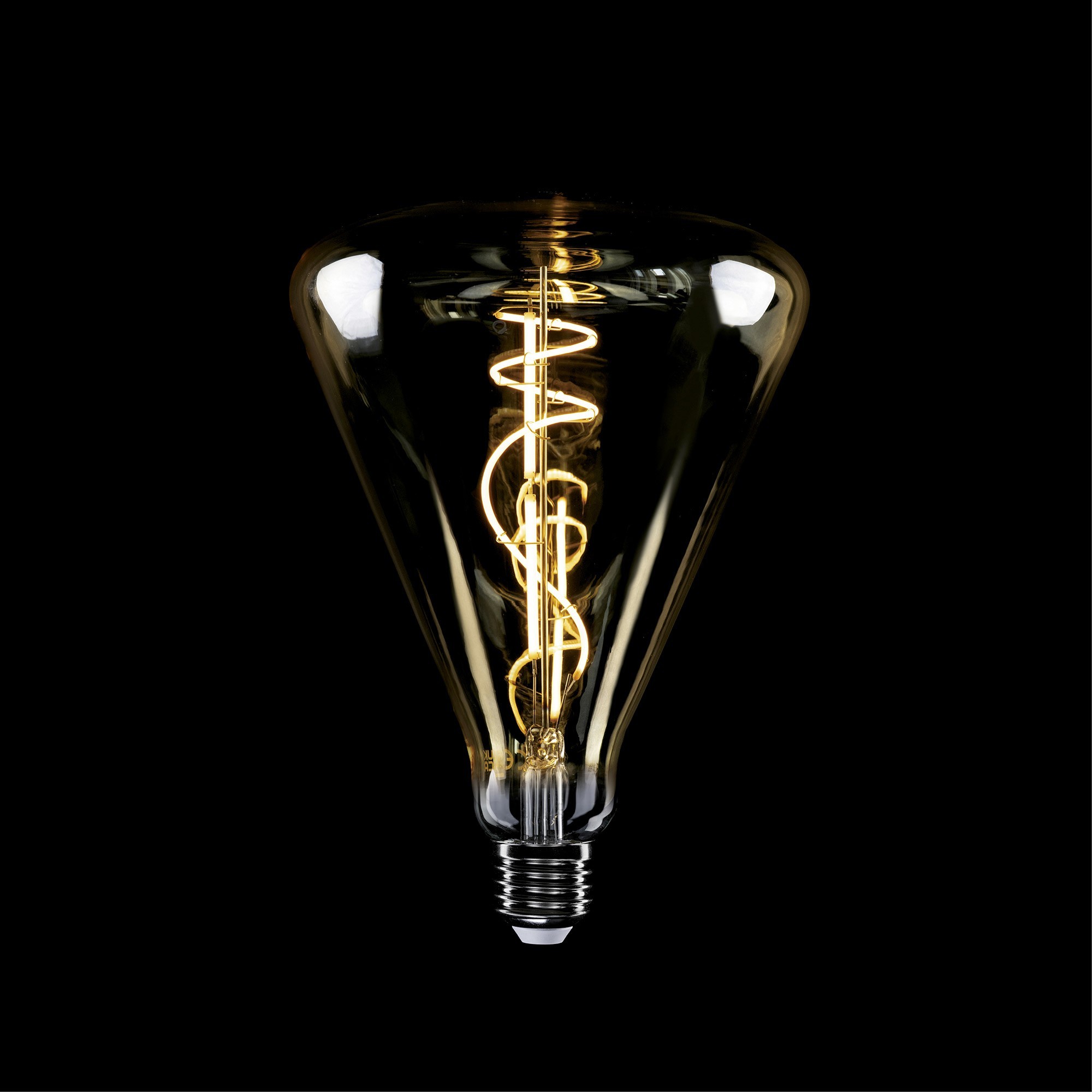 H06 - LED Light Bulb Conical Shaped, E27, 8,5W, 2200K, 806Lm, golden glass