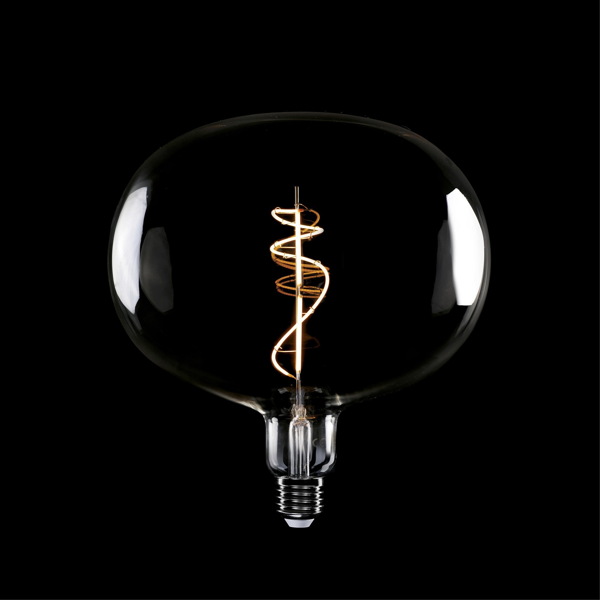 H08 - LED Light Bulb Elliptical shaped, E27, 10W, 1800K, 470Lm, smoky glass
