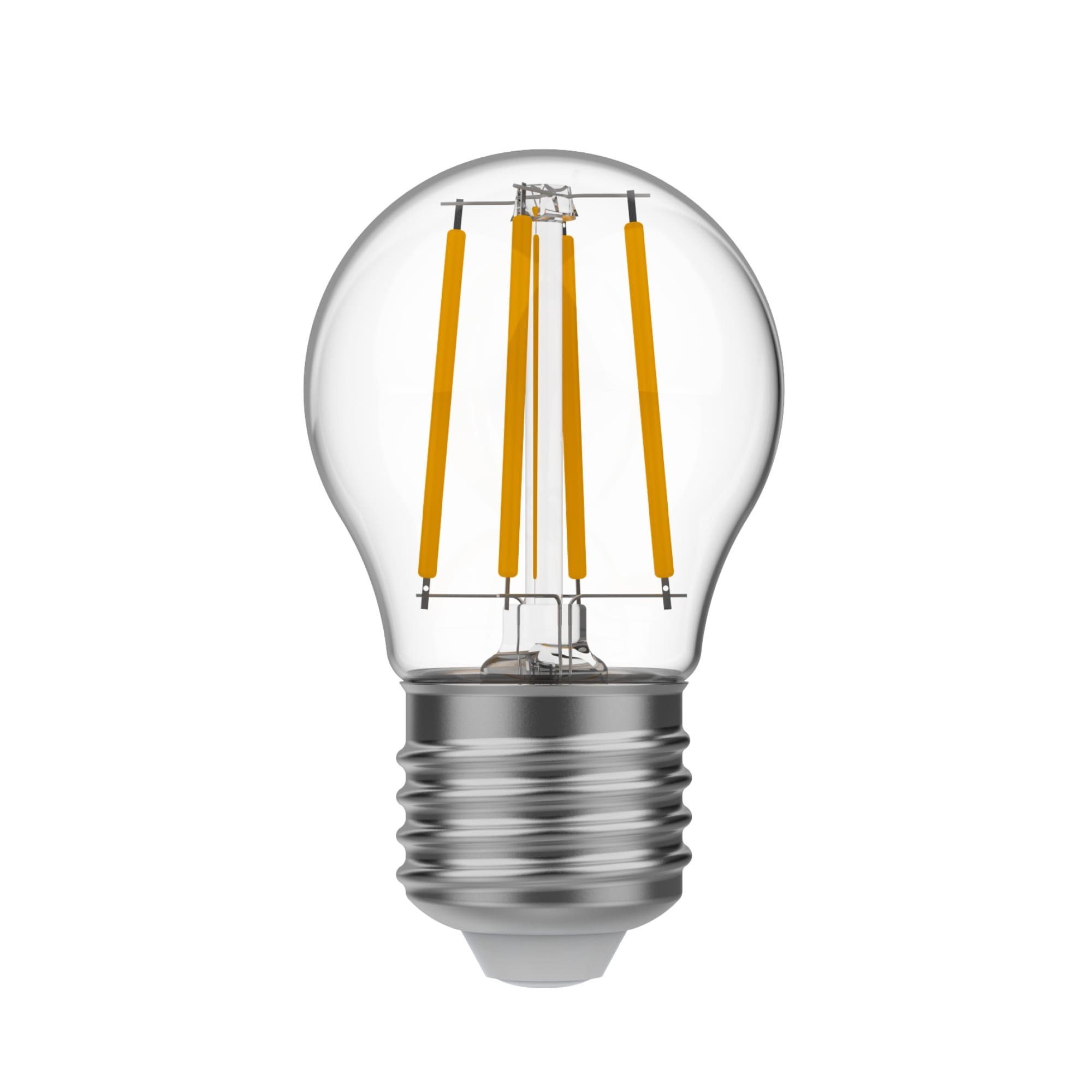 E01 - LED Light Bulb G45, E27, 4W, 2700K, 470Lm, clear glass