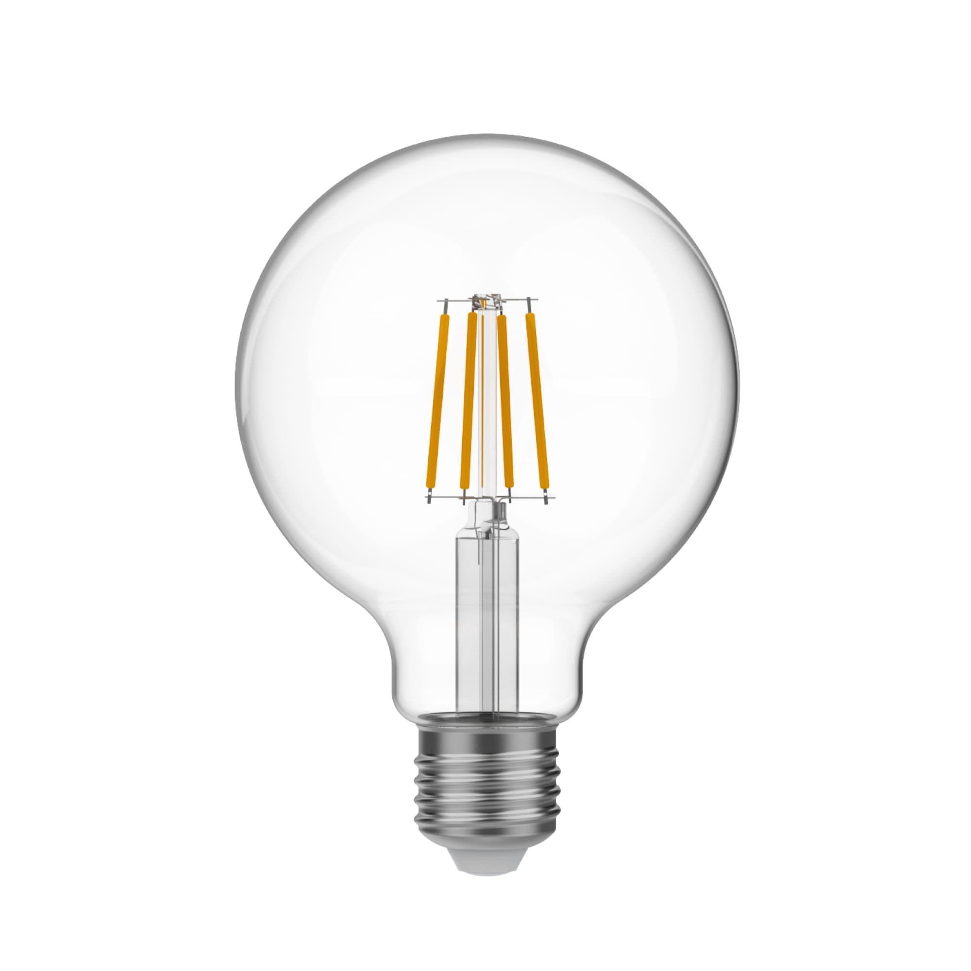 E04 - LED Light Bulb G95 E27, 4W, 2700K, 470Lm, clear glass