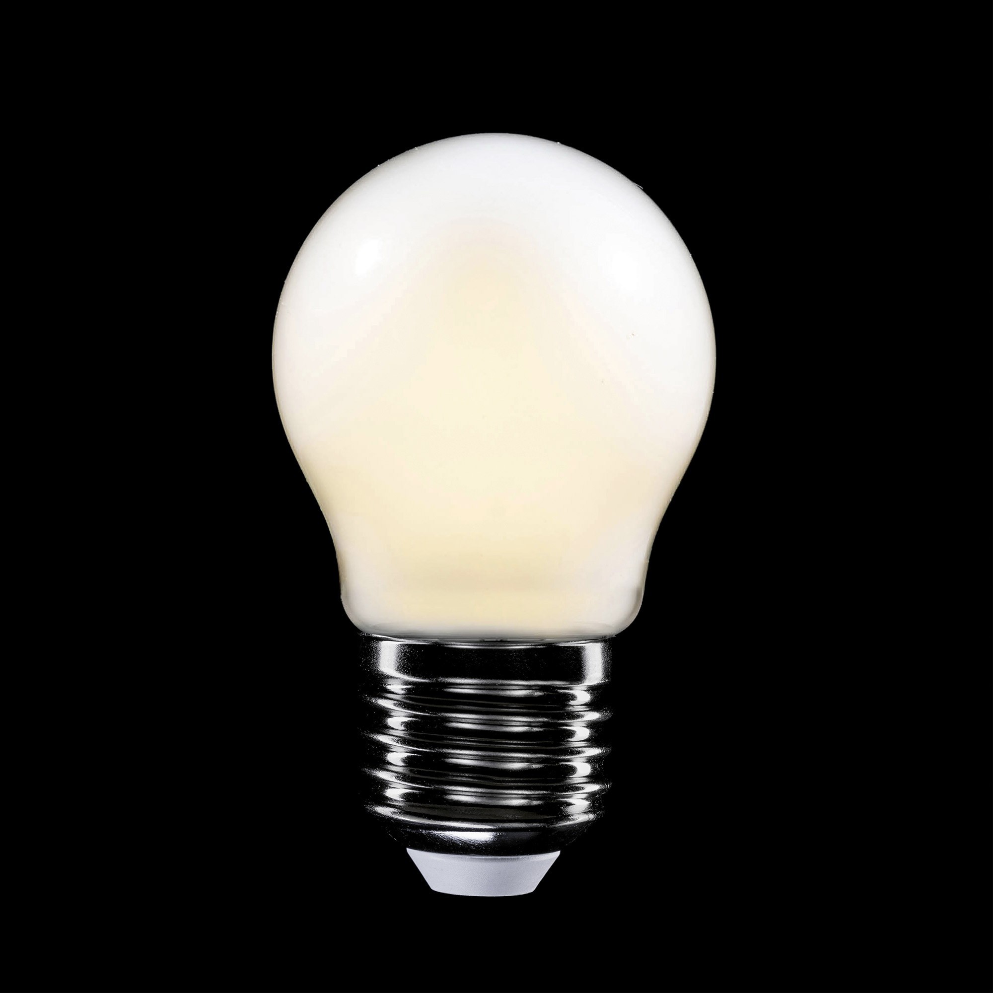 M01 - G45 LED Light Bulb, E27, 4W, 2700K, 470Lm, milky glass