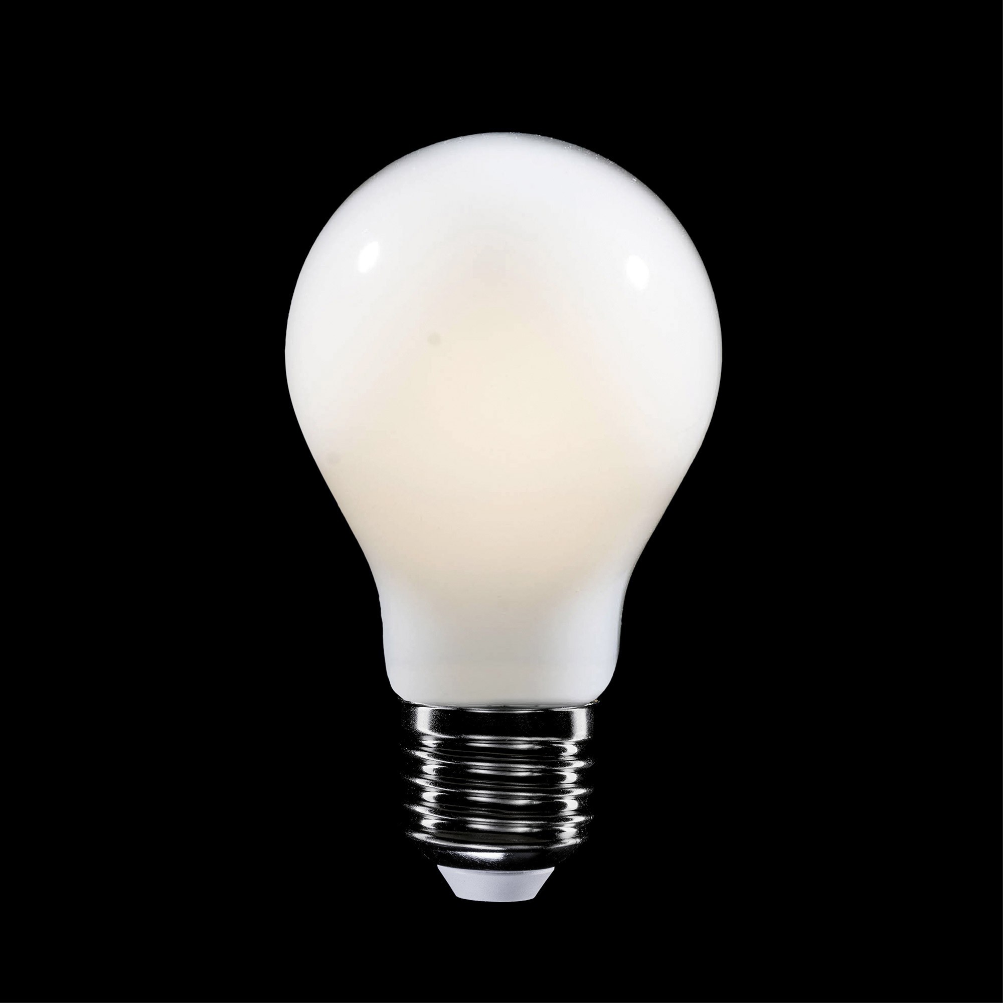 M02 - A60 LED Light Bulb, E27, 4W, 2700K, 470Lm, milky glass