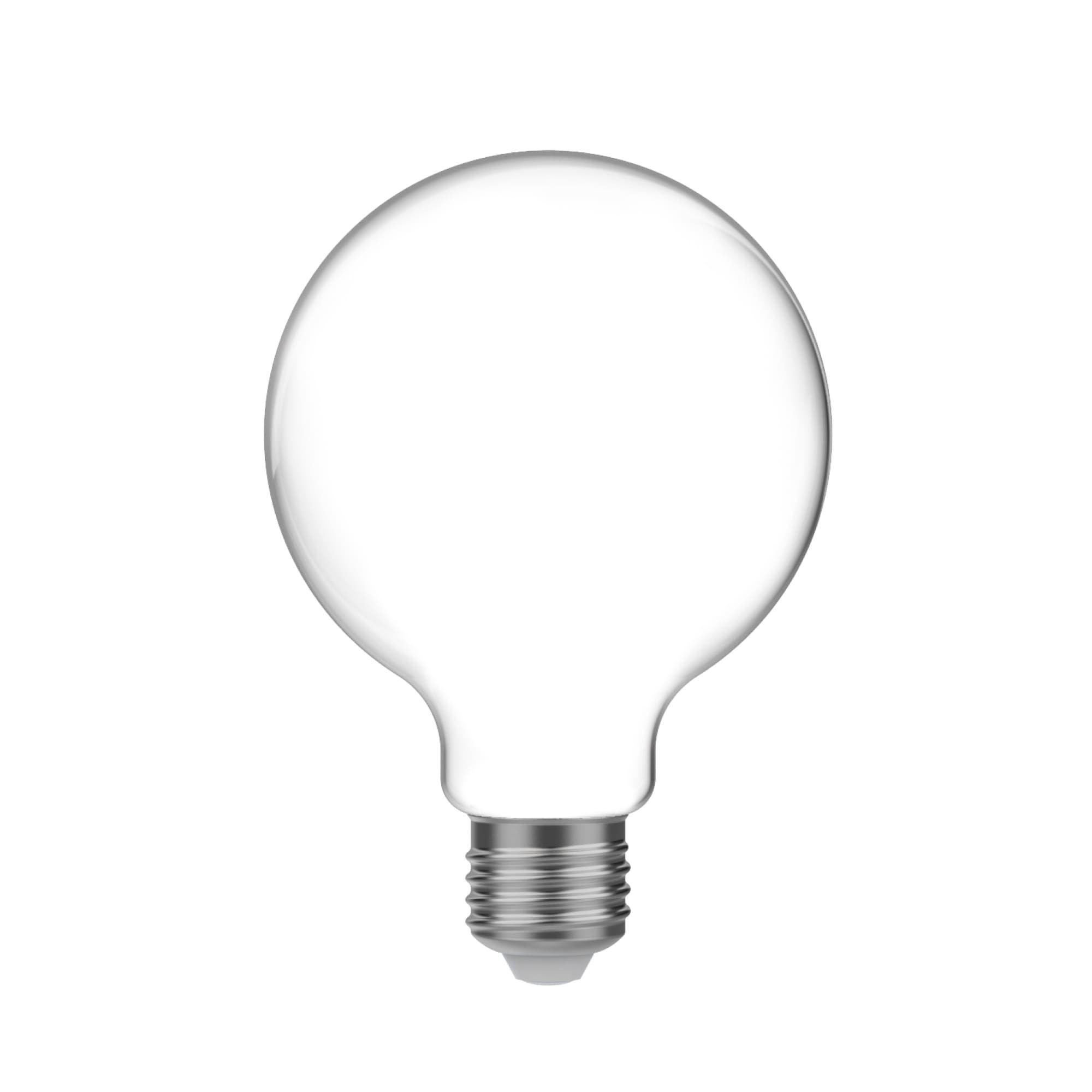 M04 - G95 LED Light Bulb, E27, 4W, 2700K, 470Lm, milky glass