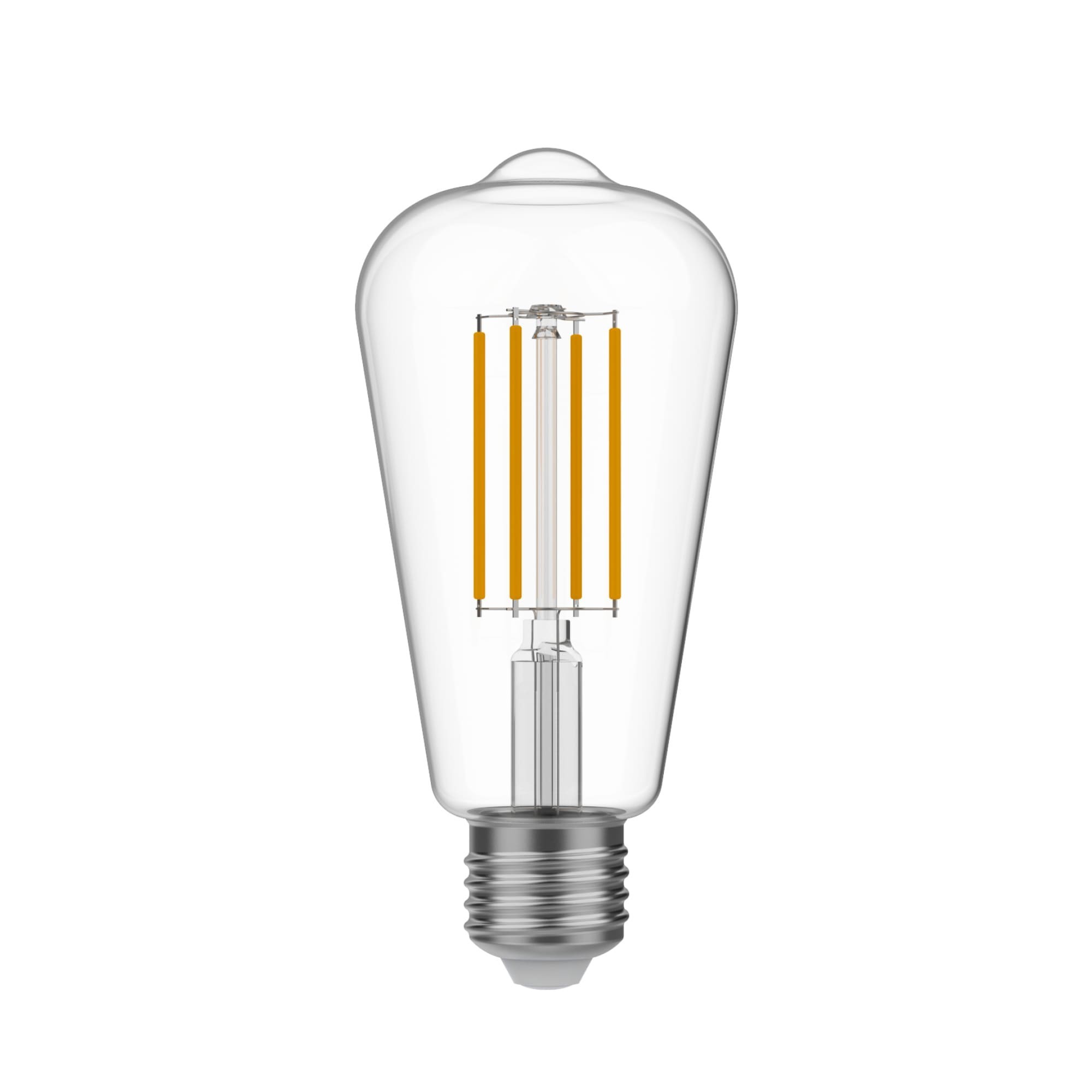 N02 - LED ST64 Light Bulb, E27, 7W, 3500K, 806Lm, clear glass
