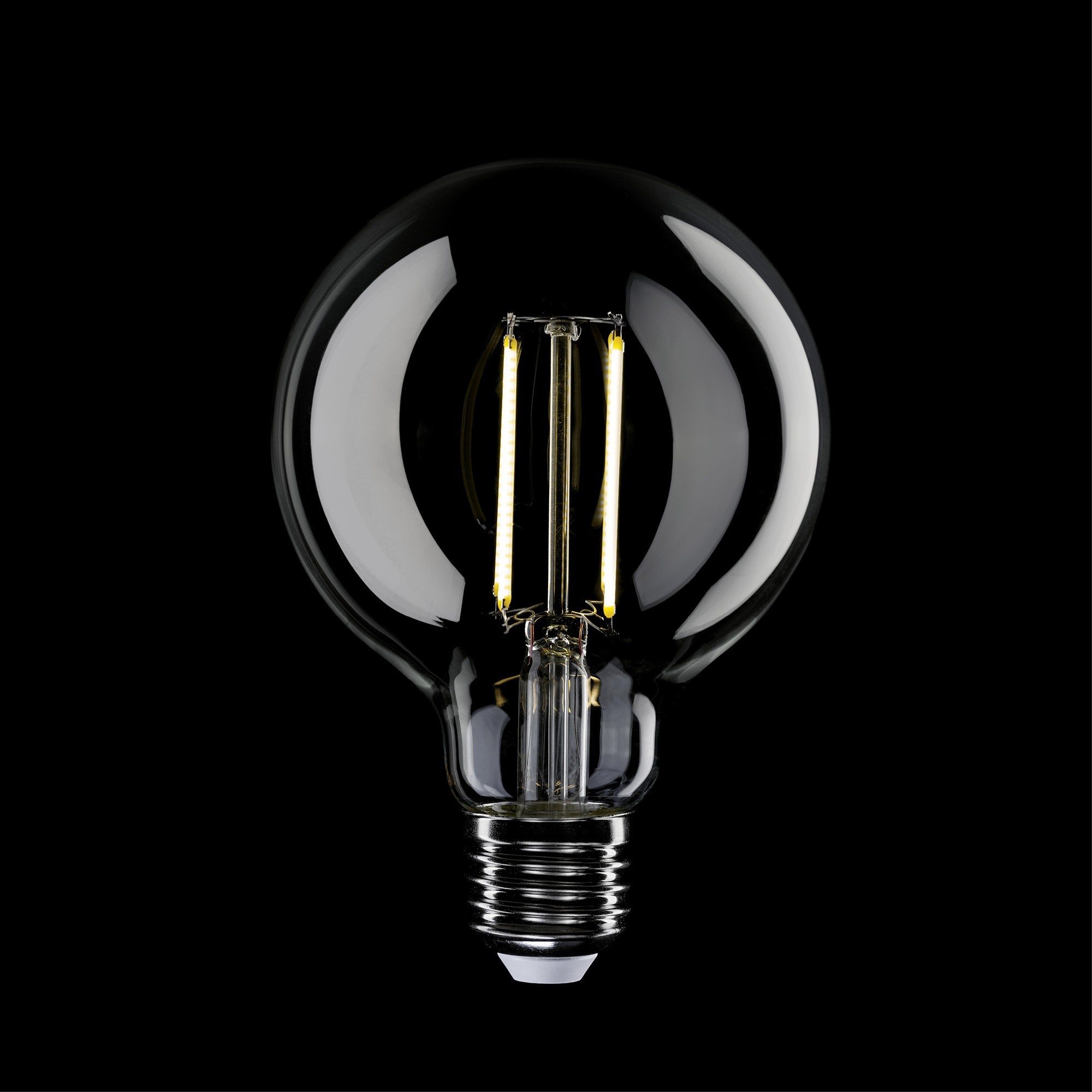 N03 - LED G95 Light Bulb, E27, 7W, 3500K, 806Lm, clear glass