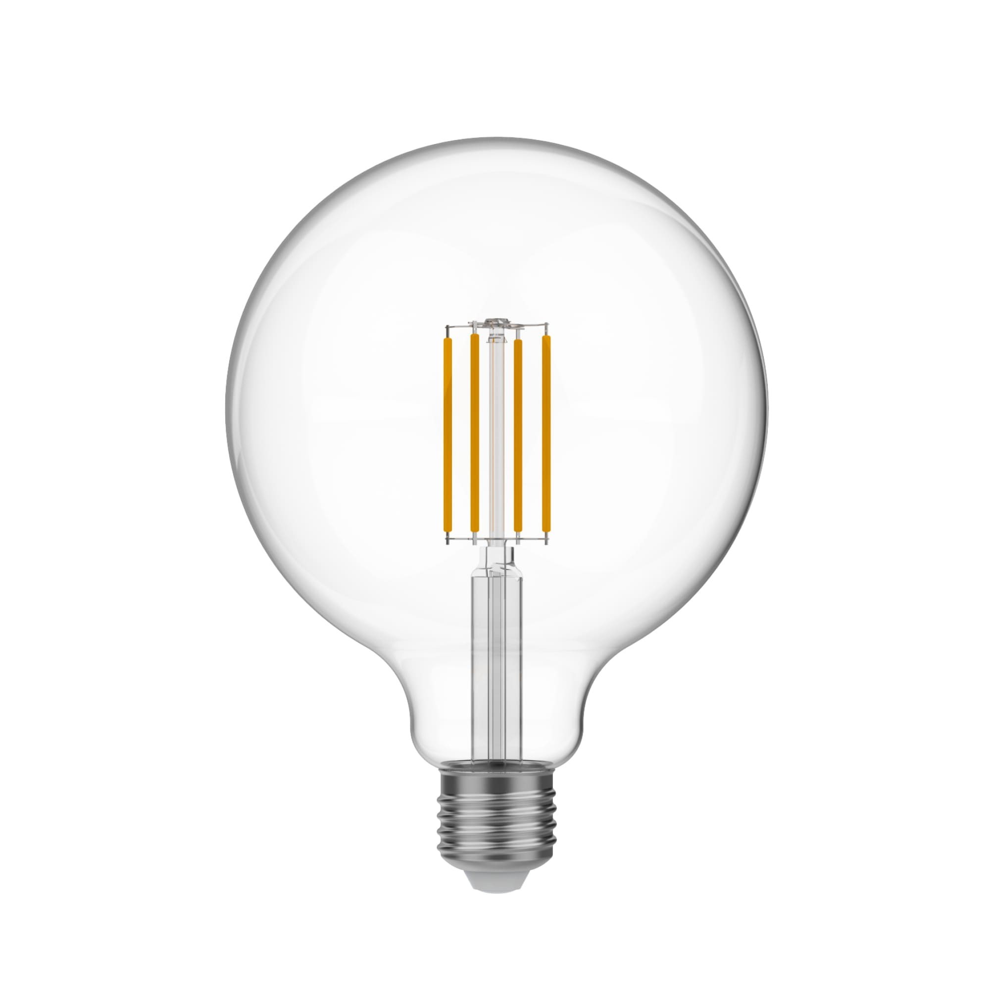 N04 - LED G125 Light Bulb, E27, 7W, 3500K, 806Lm, clear glass