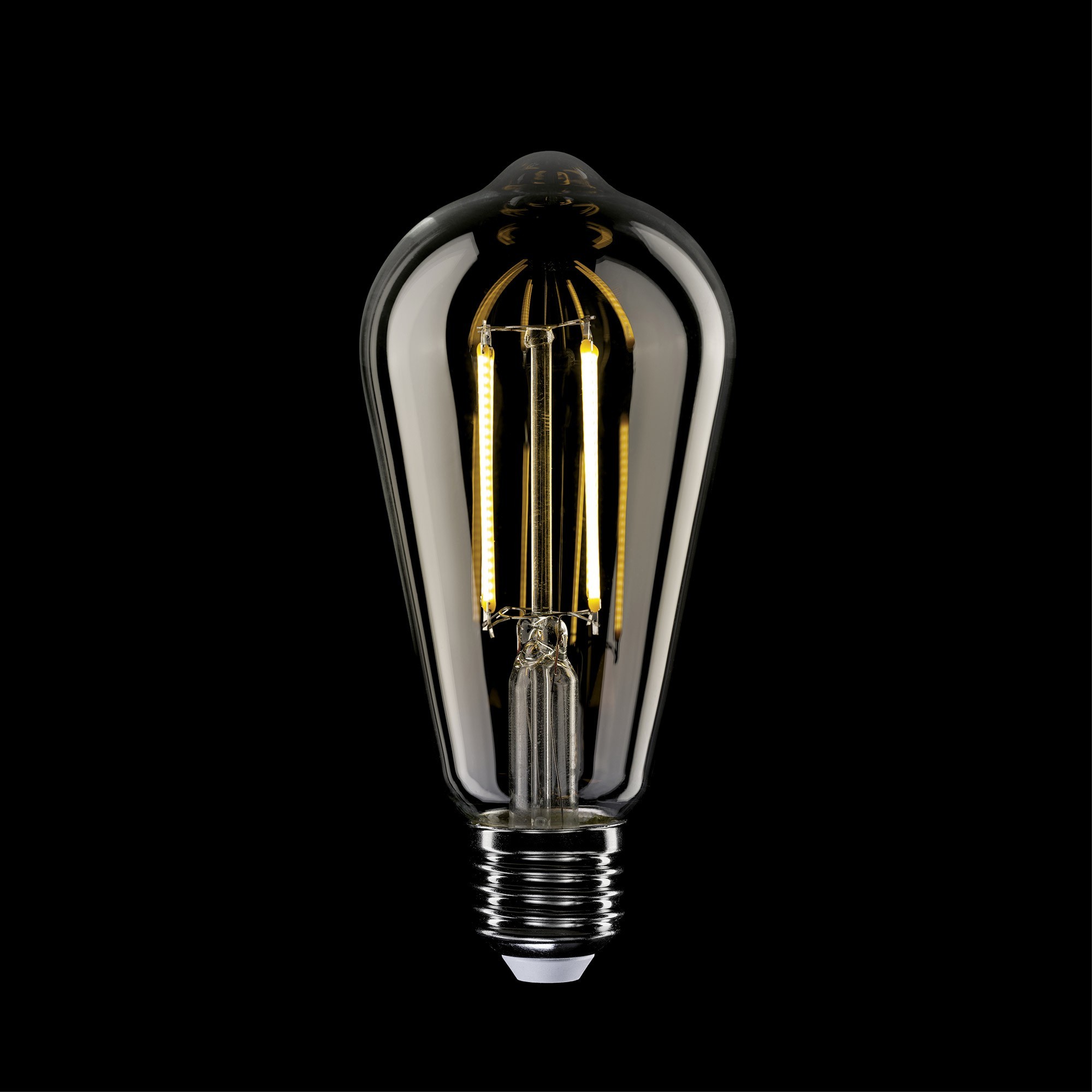 T02 - ST64 LED Light Bulb, E27, 7W, 2700K, 806Lm, clear glass