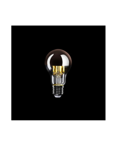A22 - LED-Glühbirne A60, E27, 7W, 2700K, 650Lm, transparent Glas mit Kupfer Kopfspiegelung