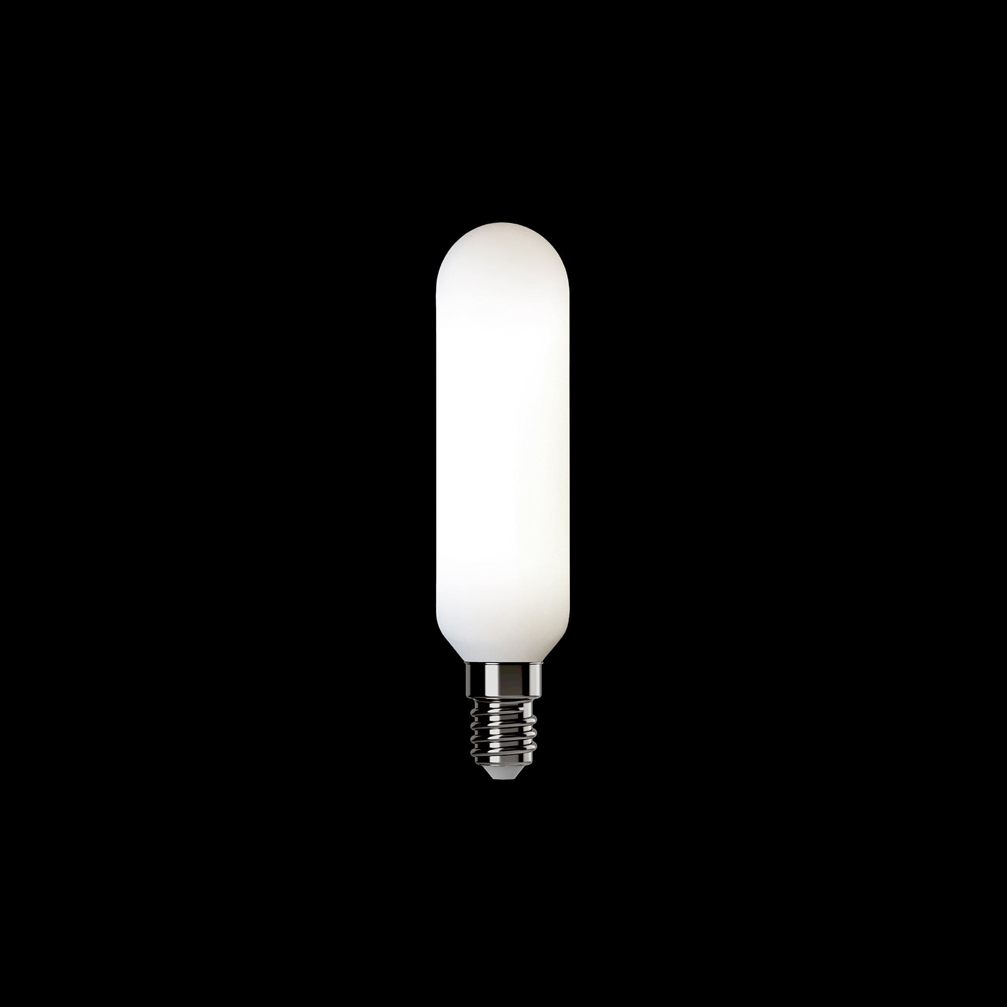 A07 - Ampoule LED Tubulaire, E27, 4,8W, 2700K, 470Lm, verre satiné blanc