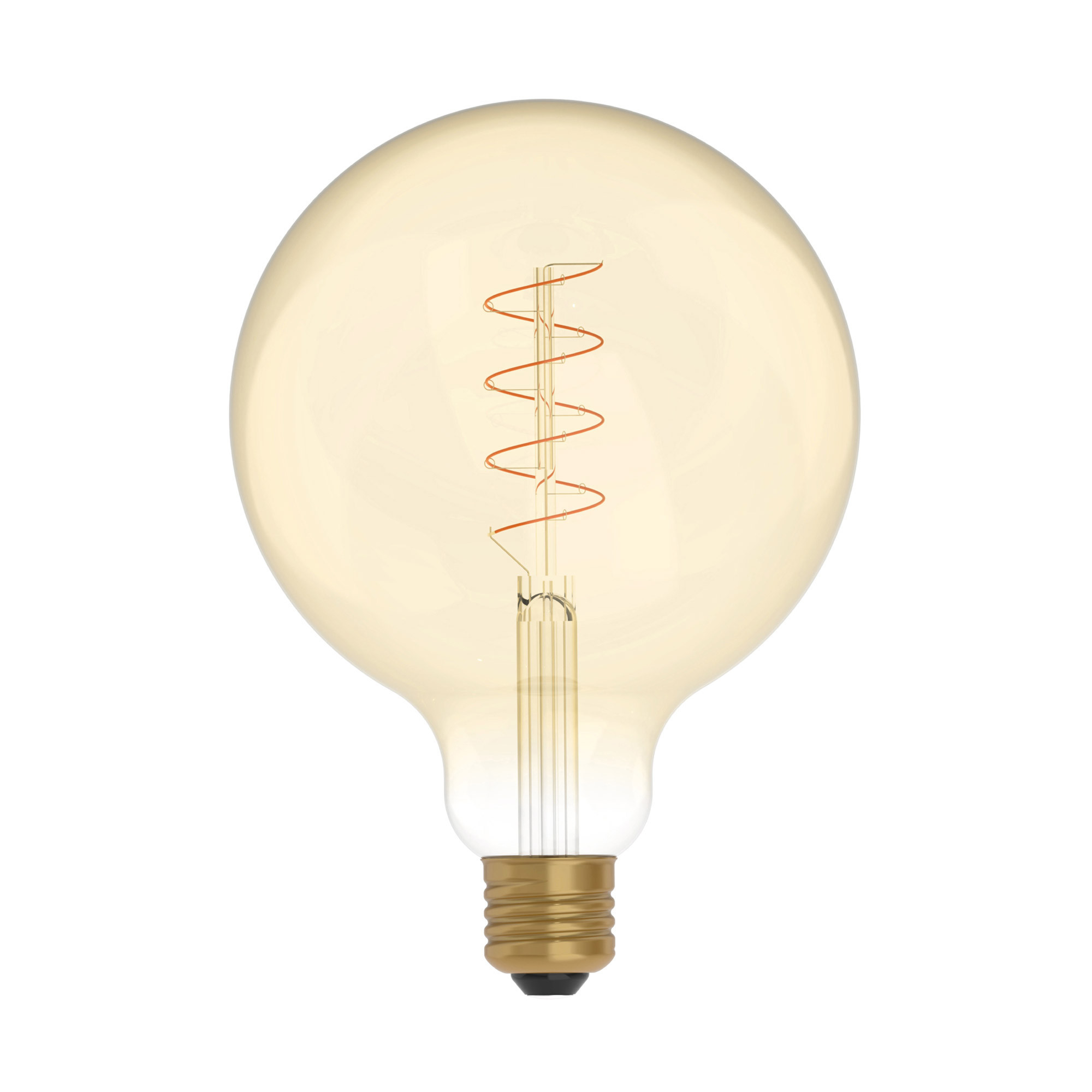 C07 - LED Glühbirne G125, E27, 4W, 1800K, 250Lm, mit dünnem Spiralfilament, goldfarben Glas