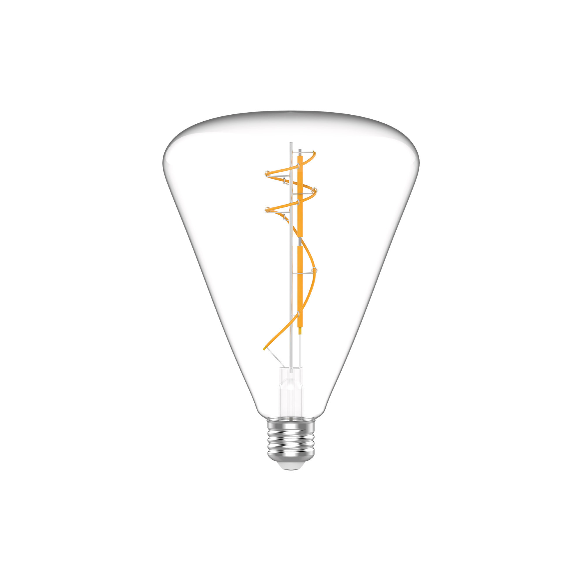 H03 - Ampoule LED forme conique, E27, 11W, 2700K, 1210Lm, verre transparent