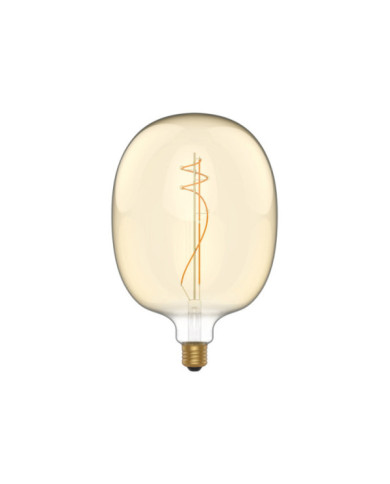 H04 - Ampoule LED forme ovale, E27, 8,8W, 2200K, 806Lm, verre doré
