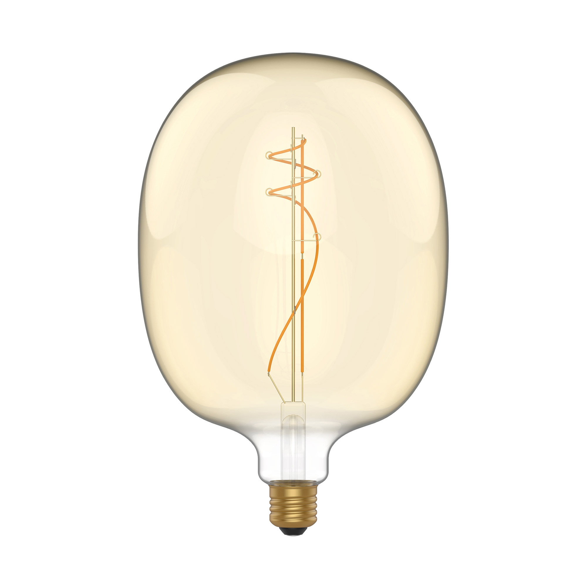 H04 - LED Glühbirne Ovale, E27, 8,8W, 2200K, 806Lm, goldfarben Glas