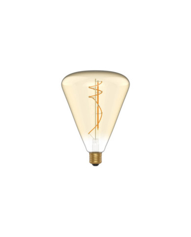 H06 - Lampadina LED conica, E27, 8,8W, 2200K, 806Lm, vetro dorato