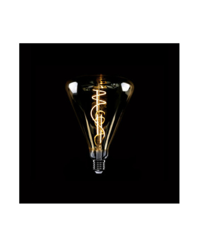 H06 - Lampadina LED conica, E27, 8,8W, 2200K, 806Lm, vetro dorato
