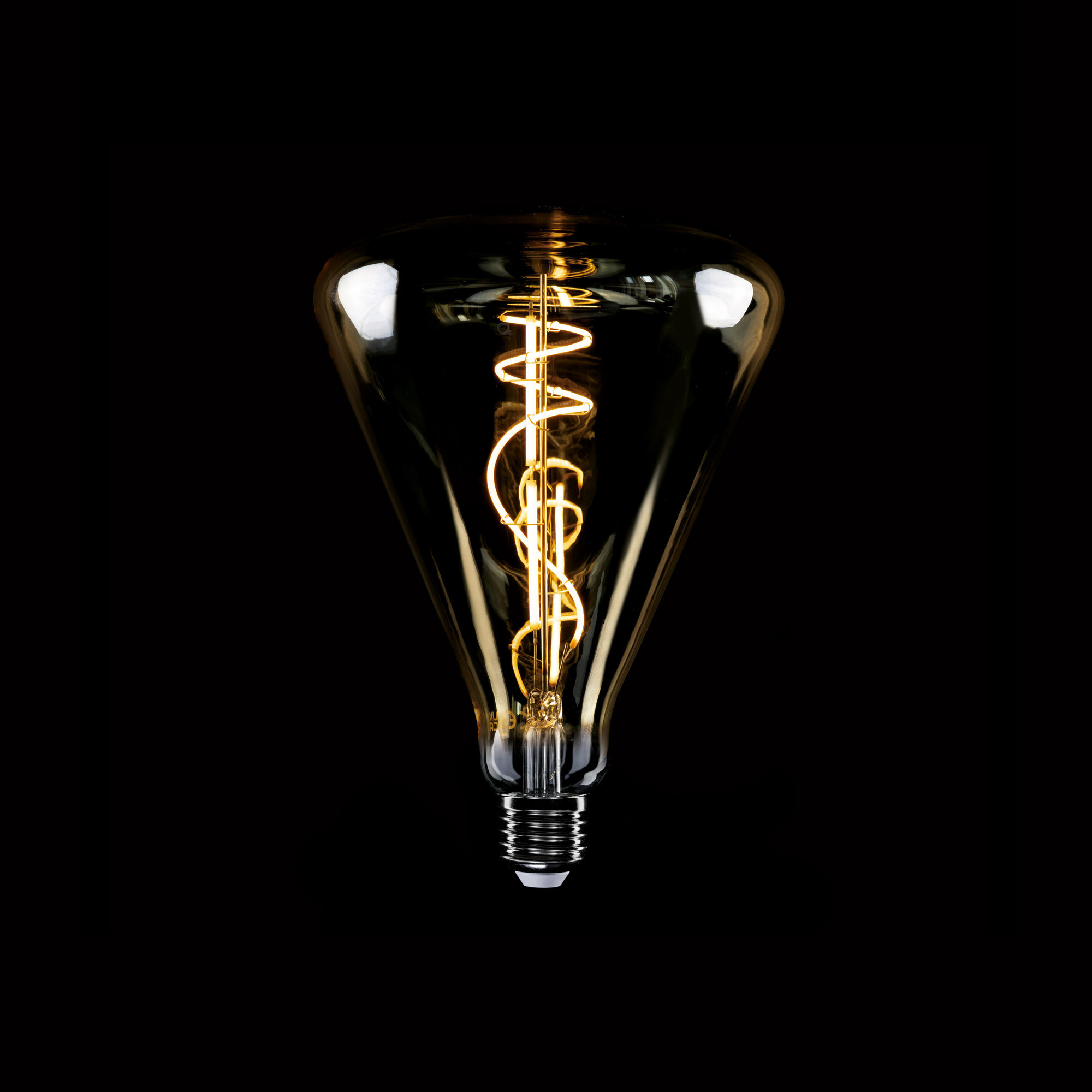 H06 - LED Light bulb Conical Shaped, E27, 8,8W, 2200K, 806Lm, golden glass