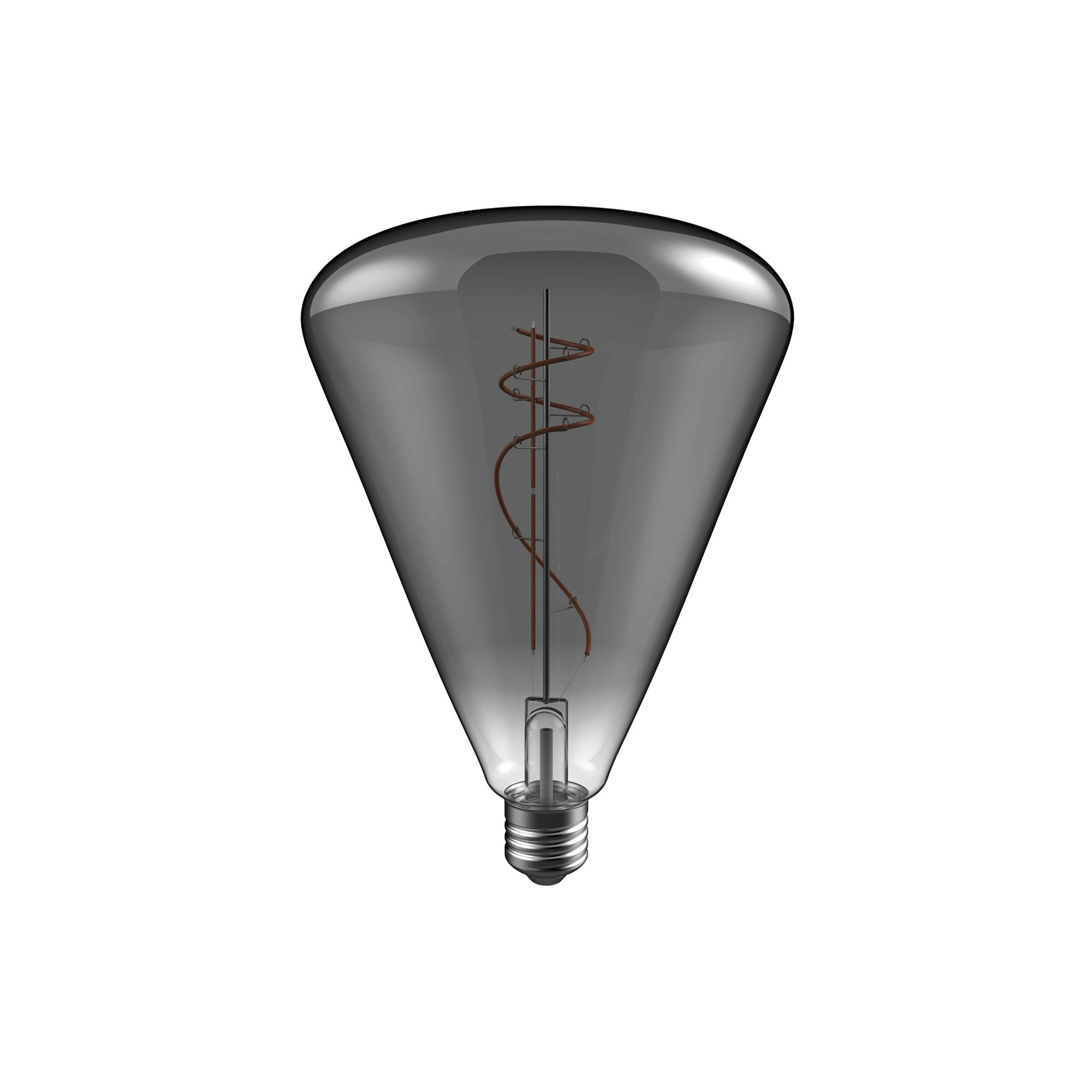 H09 - Lampadina LED conica, E27, 10W, 1800K, 470Lm, vetro smoky