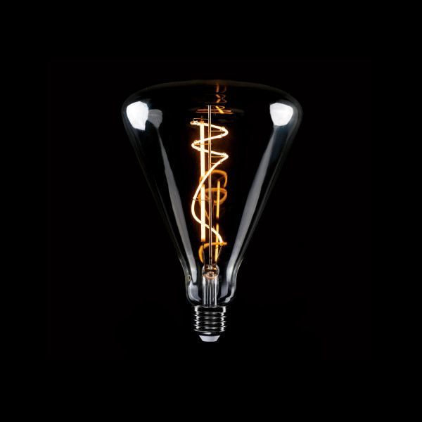 H09 - LED Light Bulb Conical Shaped, E27, 10W, 1800K, 470Lm, smoky glass
