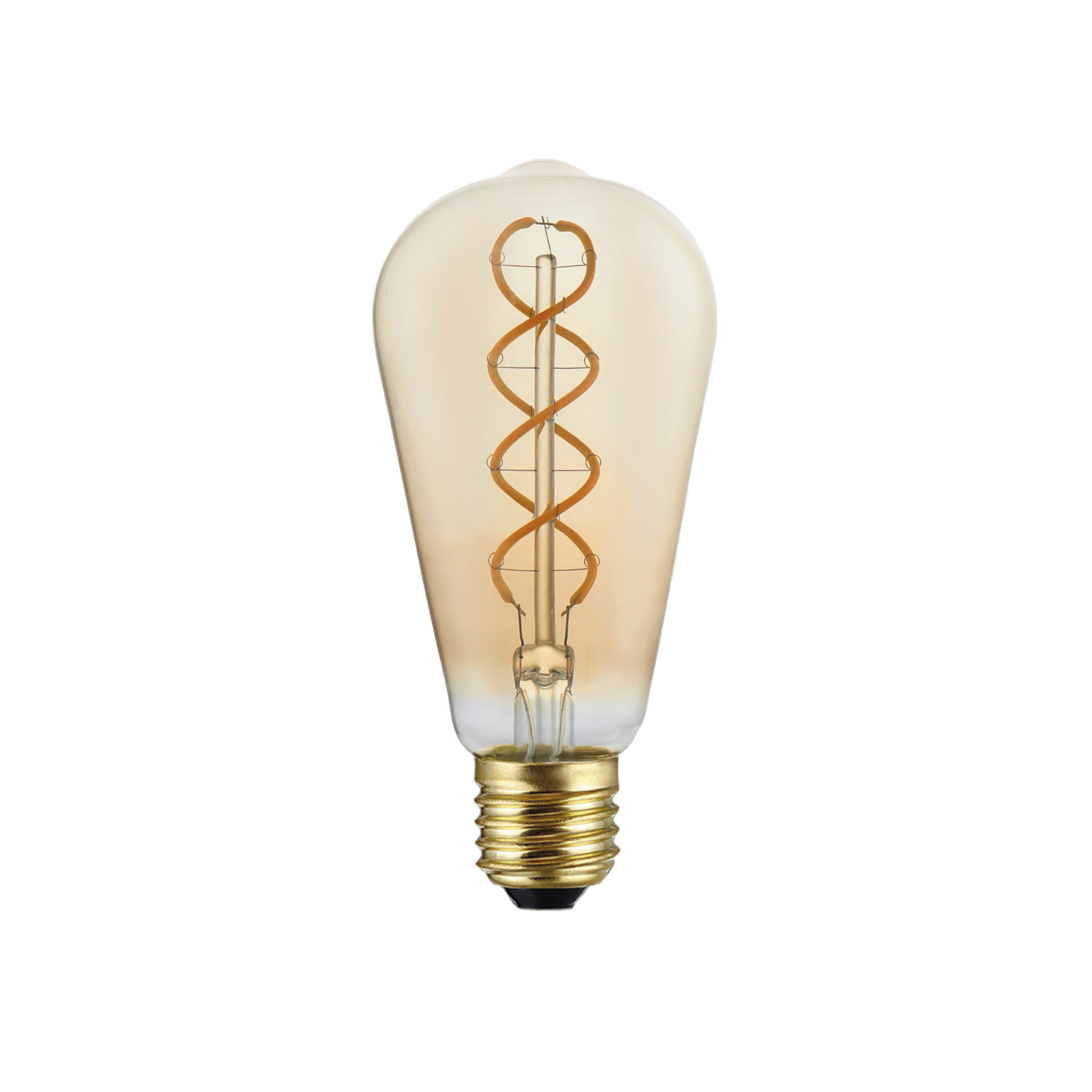 B01 - Ampoule LED 5V ST64, E27, 1,3W, 2500K, 80Lm, verre doré