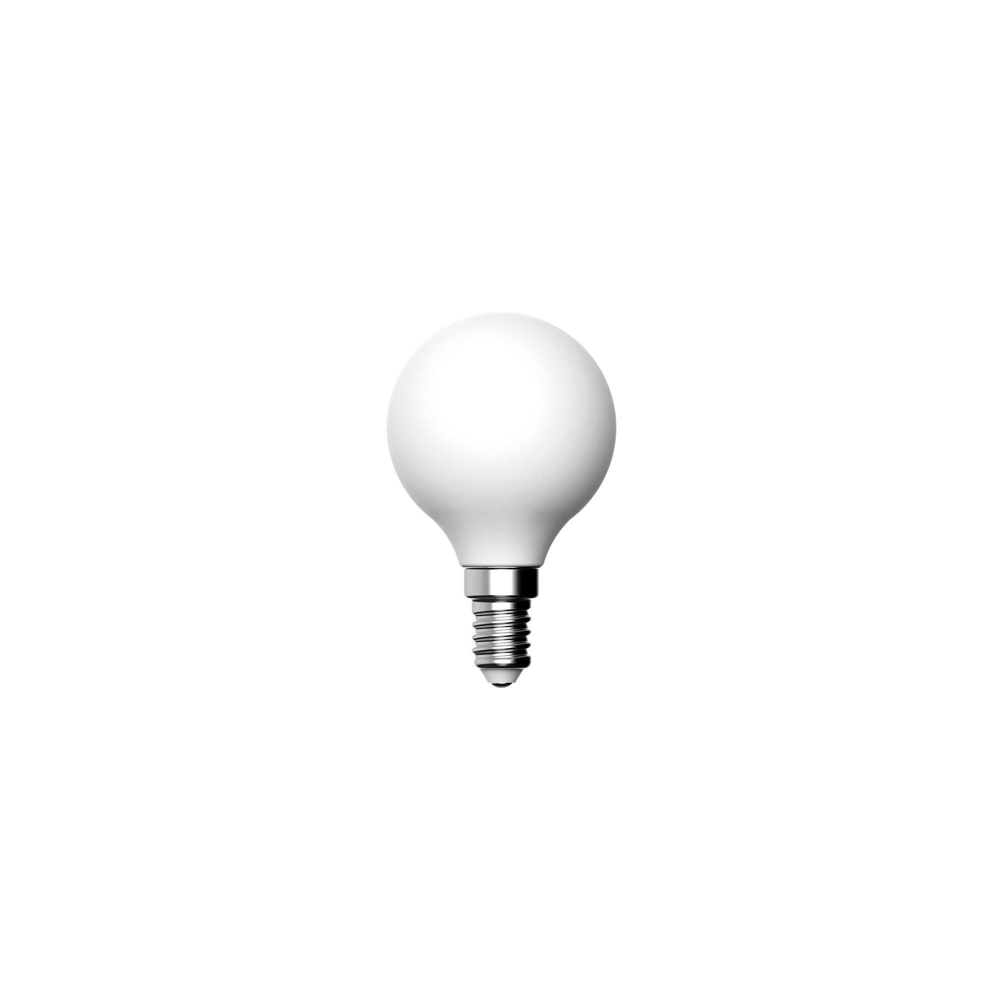 P01 - Ampoule LED G45, E14, 5,9W, 2700K, 550Lm, verre effet porcelaine