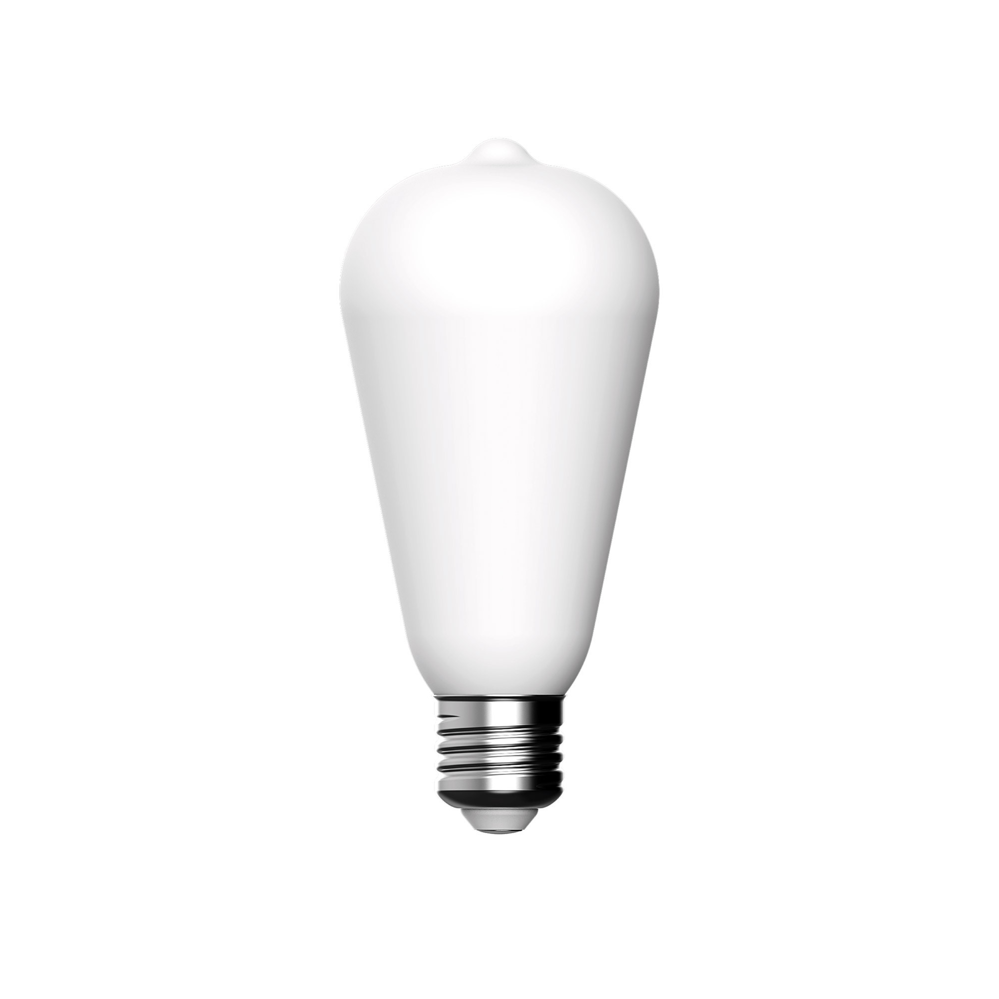 P02 - Lampadina LED ST64, E27, 7W 2700K, 640Lm, vetro effetto porcellana