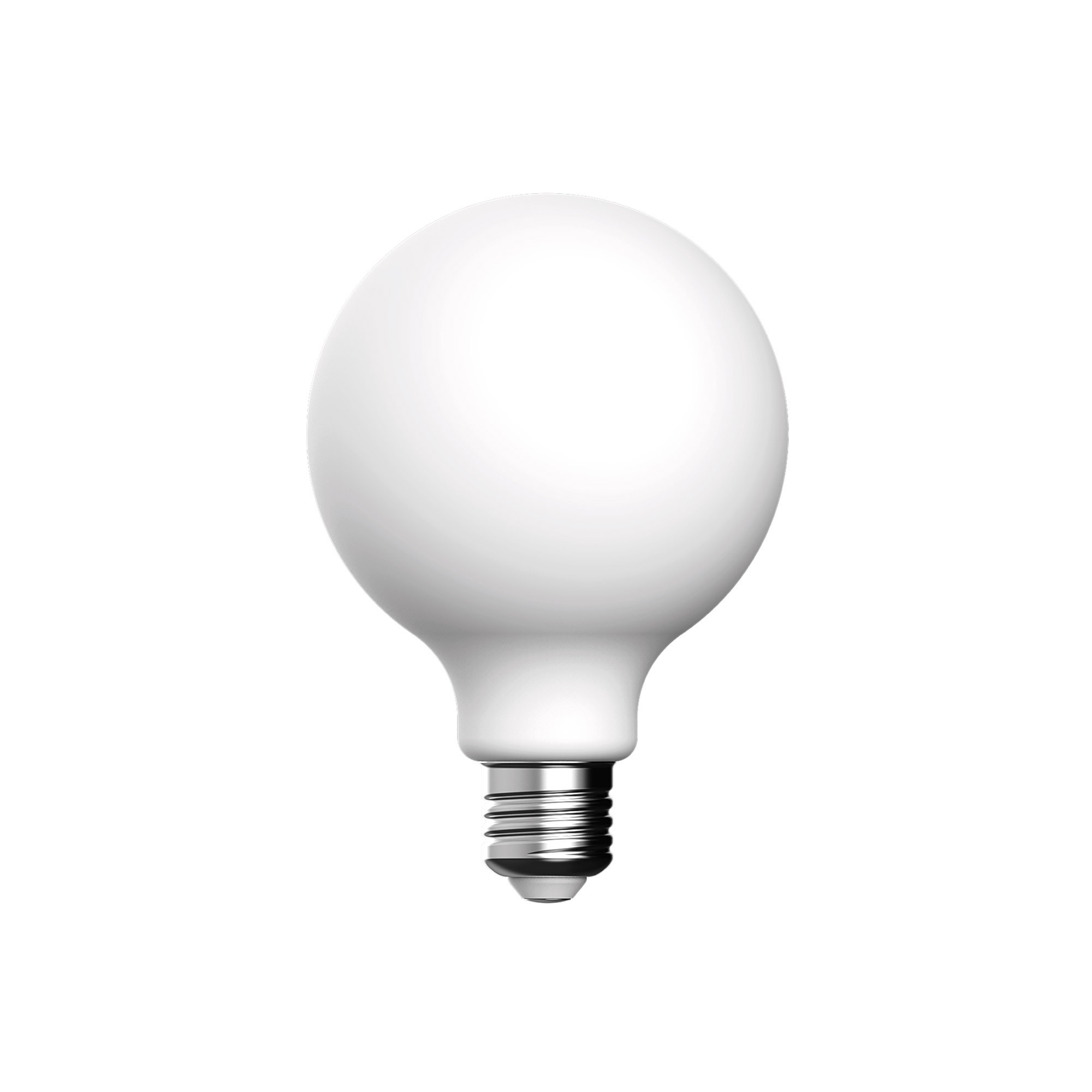 P03 - Lampadina LED G95, E27, 7W 2700K, 640Lm, vetro effetto porcellana