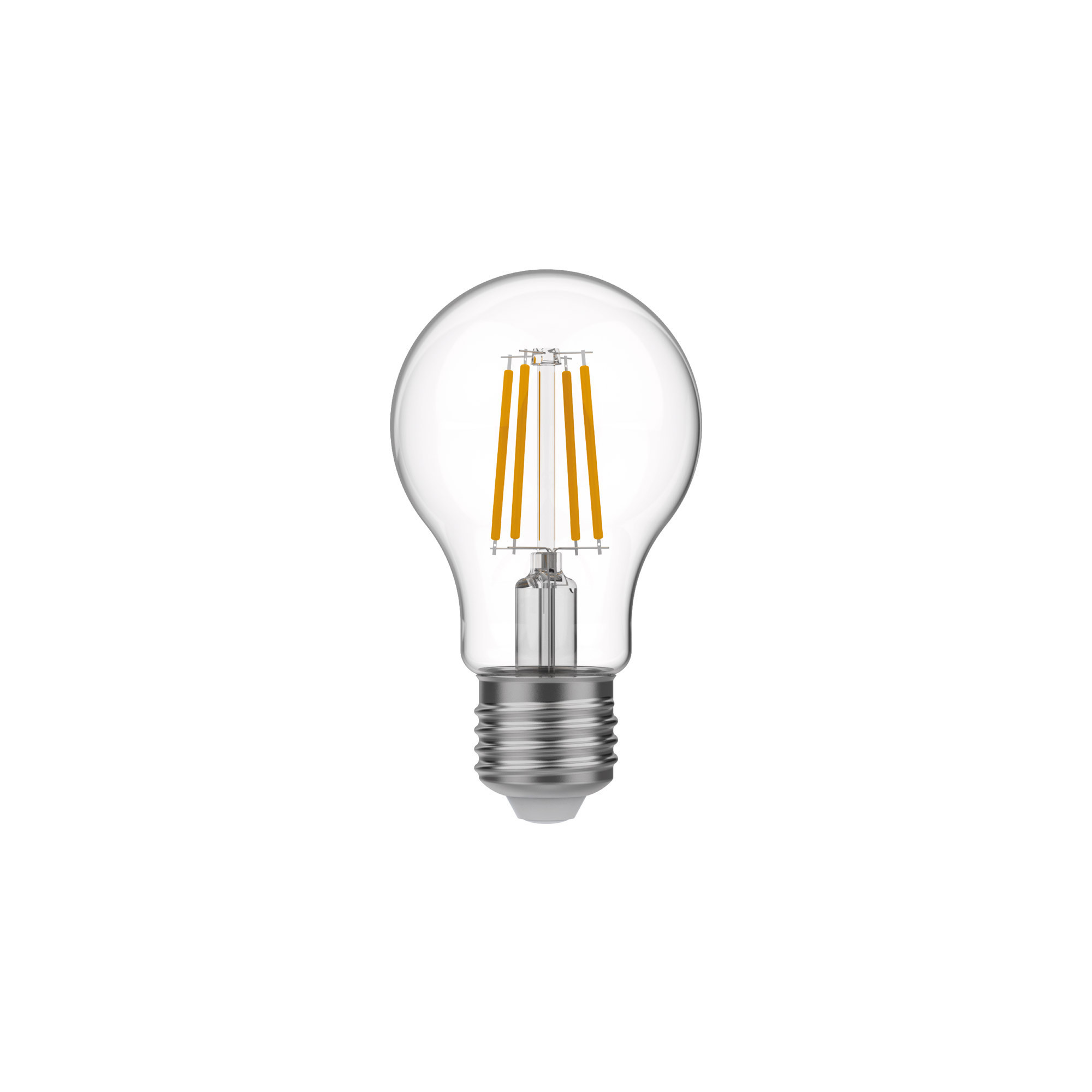 E02 - Ampoule LED A60 E27, 4W, 2700K, 470Lm, verre transparent