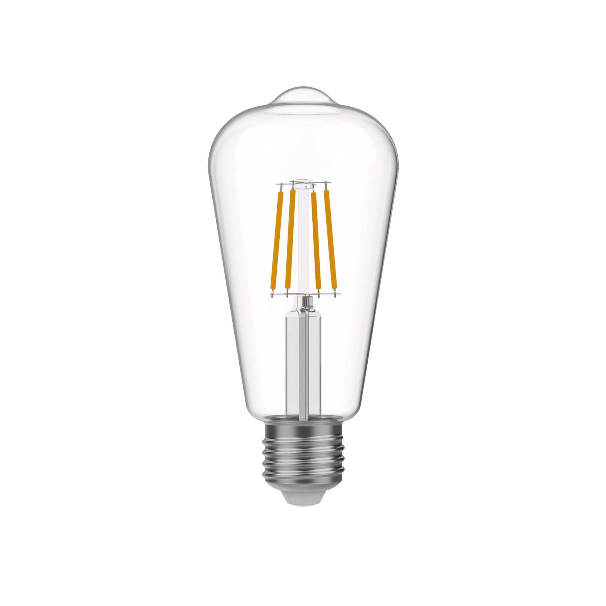 E03 - Lampadina LED ST64 E27, 4W, 2700K, 470Lm, vetro trasparente