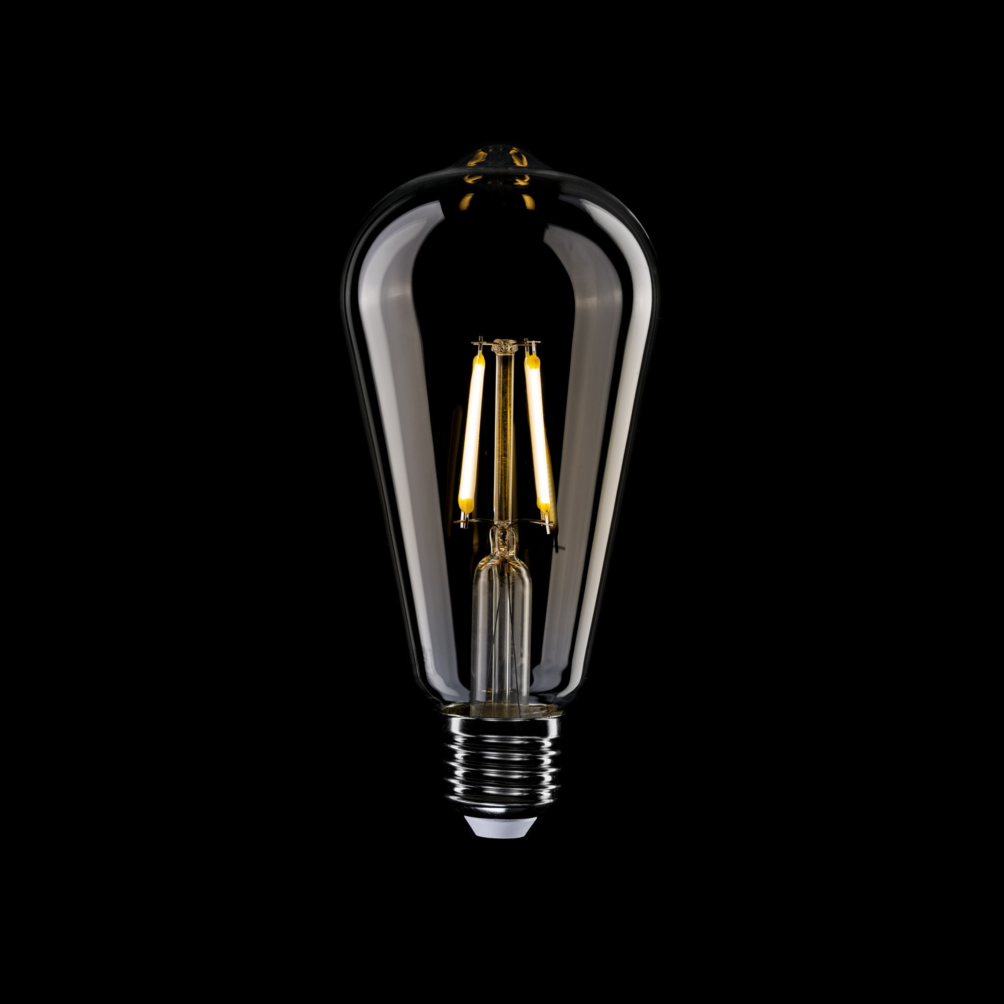 E03 - Ampoule LED ST64 E27, 4W, 2700K, 470Lm, verre transparent