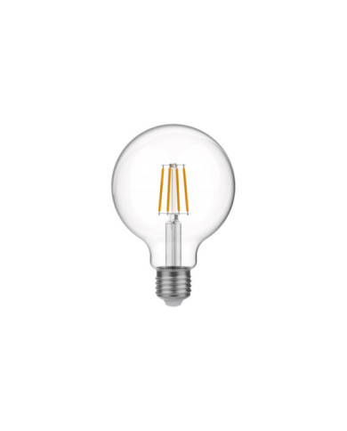 E04 - LED Light Bulb G95 E27, 4W, 2700K, 470Lm, clear glass