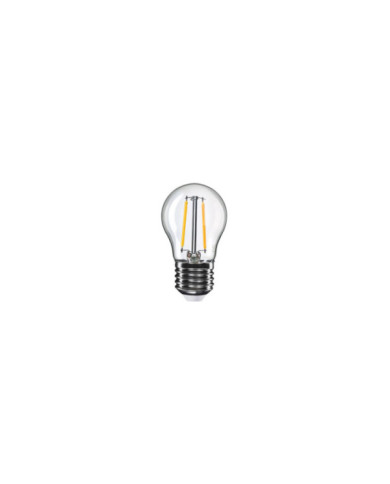 E08 - LED light bulb G45, E27, 2W, 2700K, 136Lm, transparent glass