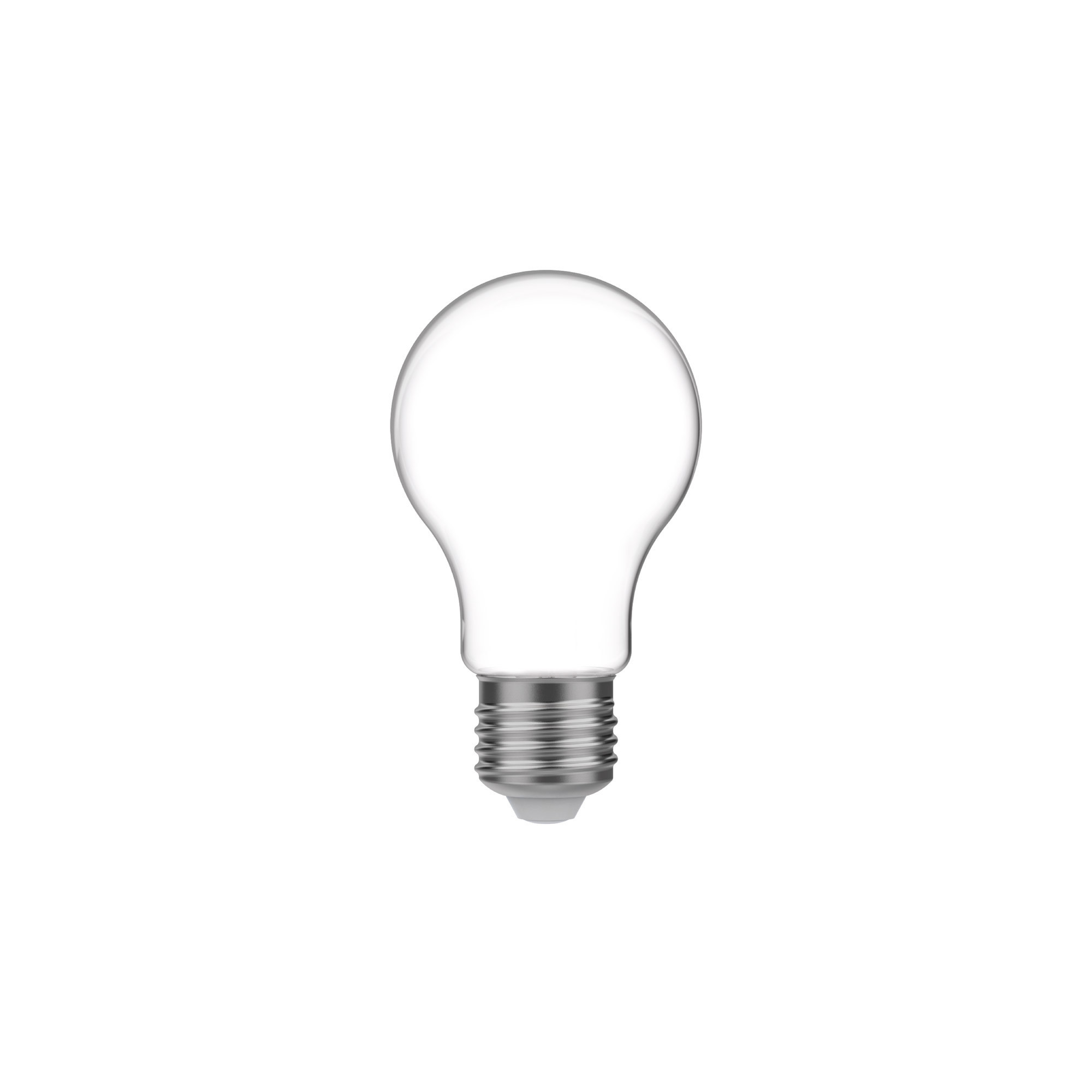 M02 - Lampadina LED A60, E27, 4W, 2700K, 470Lm, vetro milky