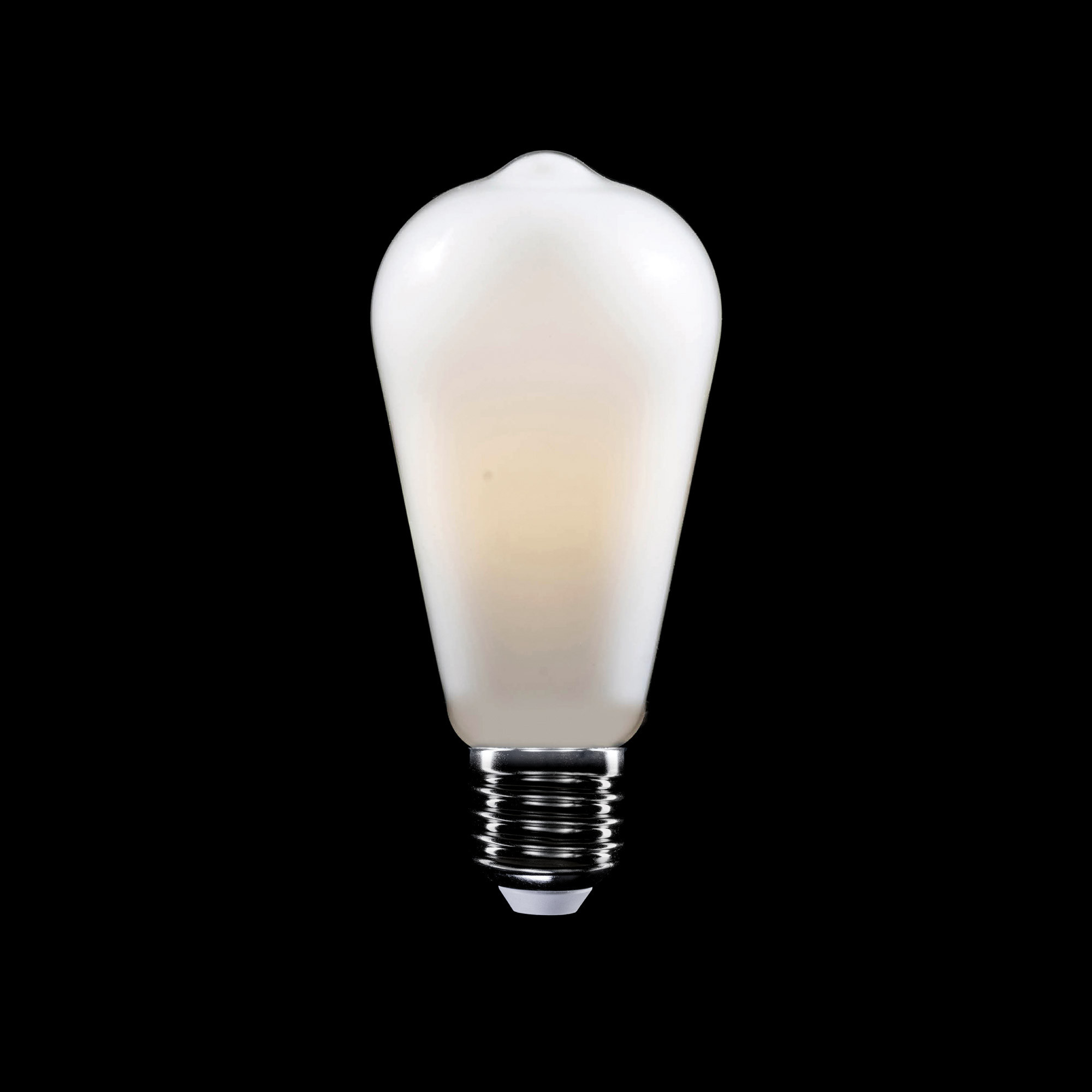 M03 - Ampoule LED ST64, E27, 4W, 2700K, 470Lm, verre milky