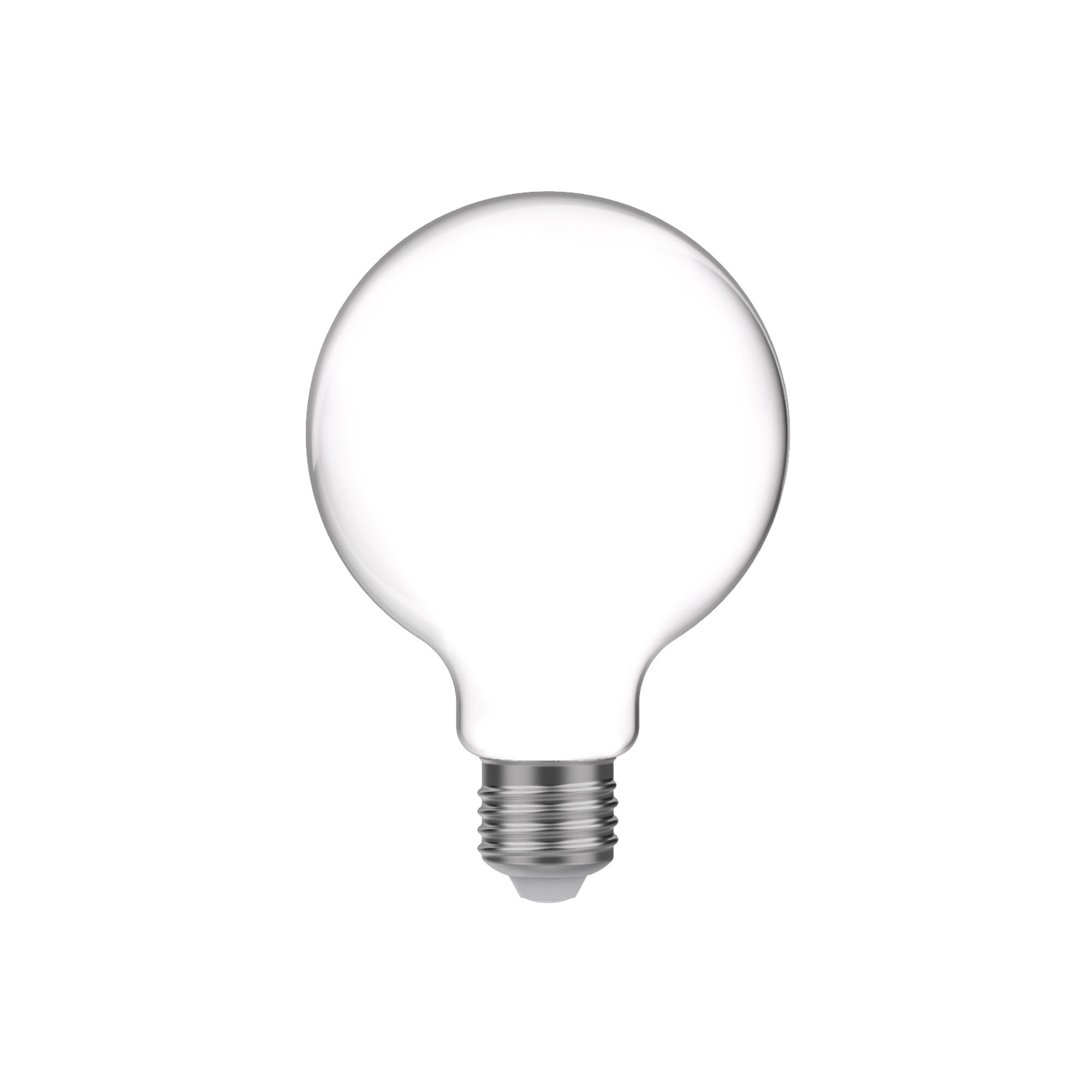 M04 - LED Glühbirne G95, E27, 4W, 2700K, 470Lm, mattweißes Glas