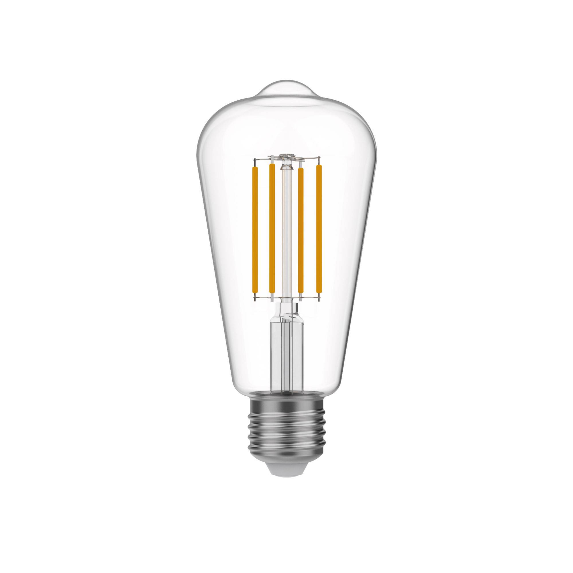 N02 - Lampadina LED ST64, E27, 7W, 3500K, 806Lm, vetro trasparente