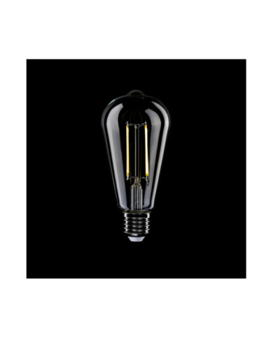 N02 - LED ST64 Light Bulb, E27, 7W, 3500K, 806Lm, clear glass