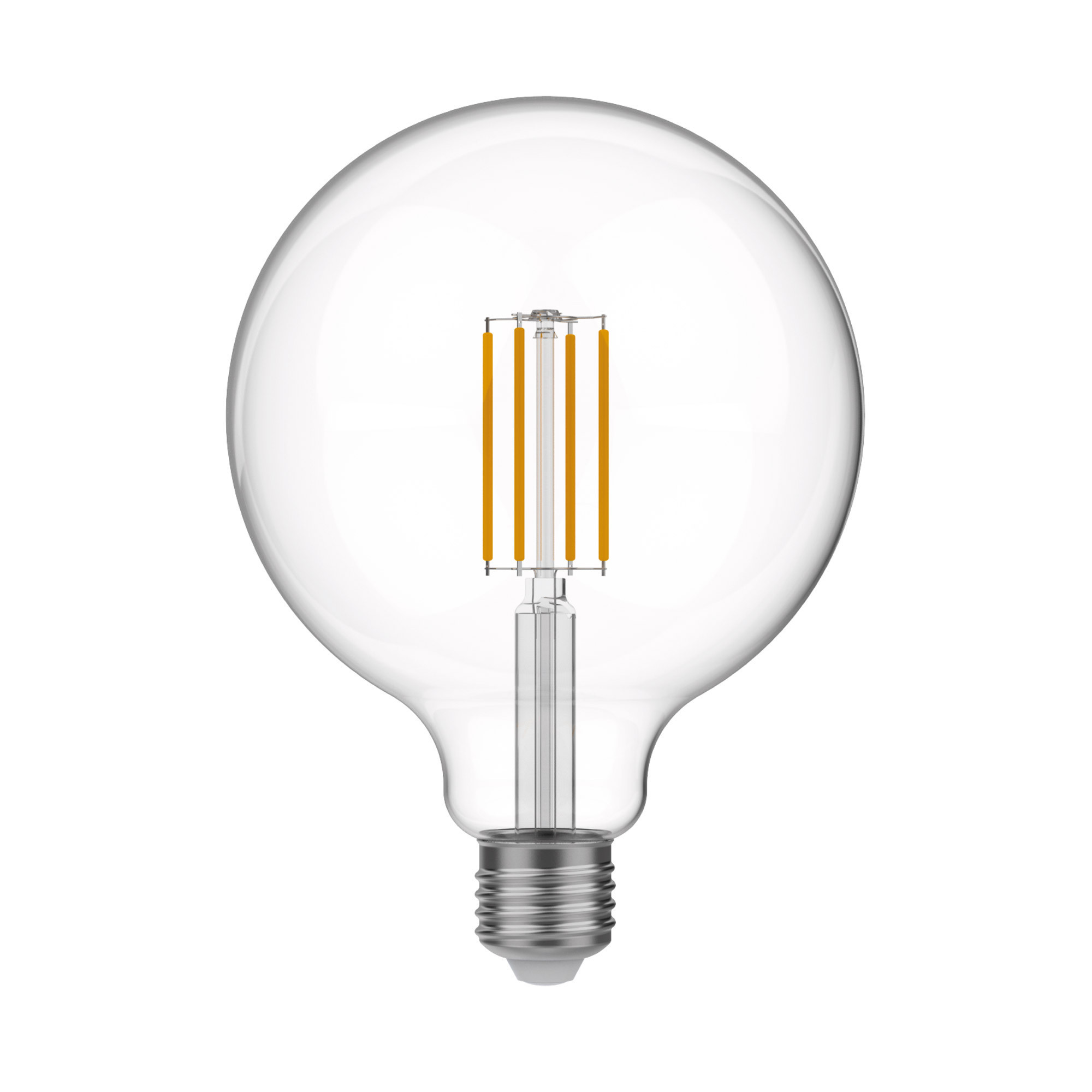 N04 - Ampoule LED G125, E27, 7W, 3500K, 806Lm, verre transparent