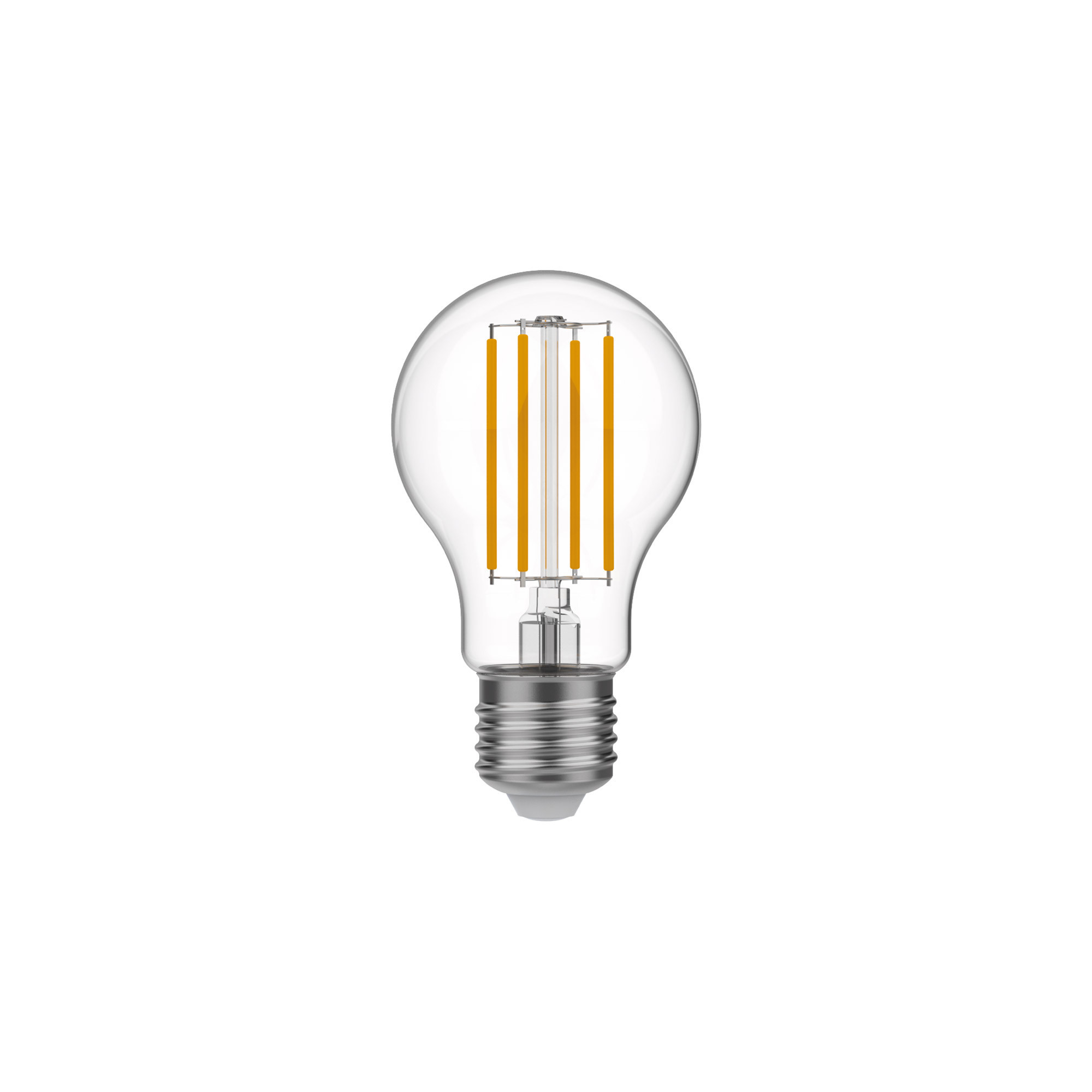 T01 - Lampadina LED A60, E27, 7W, 2700K, 806Lm, vetro trasparente