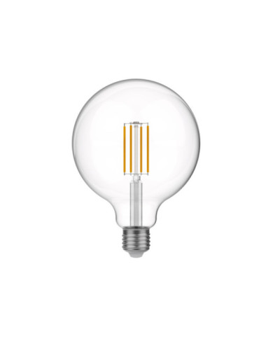 T04 - G125 LED Light Bulb, E27, 7W, 2700K, 806Lm, clear glass