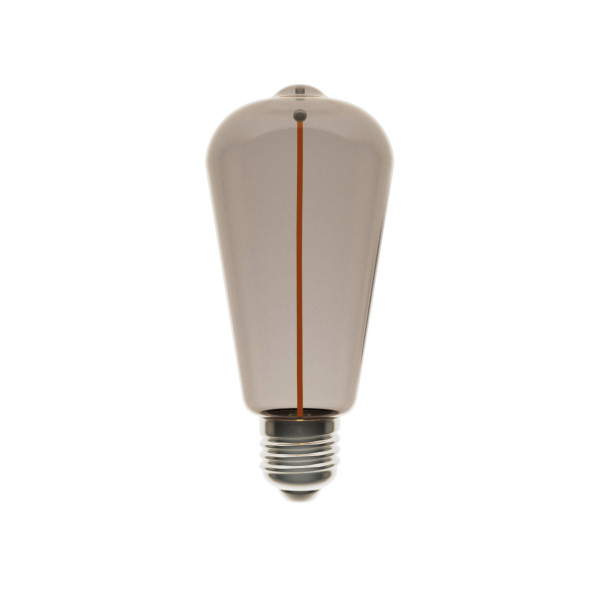 F03 - LED ST64 Light Bulb, E27, 2,2W, 1800K, 60Lm, with magnetic filament and smoky glass