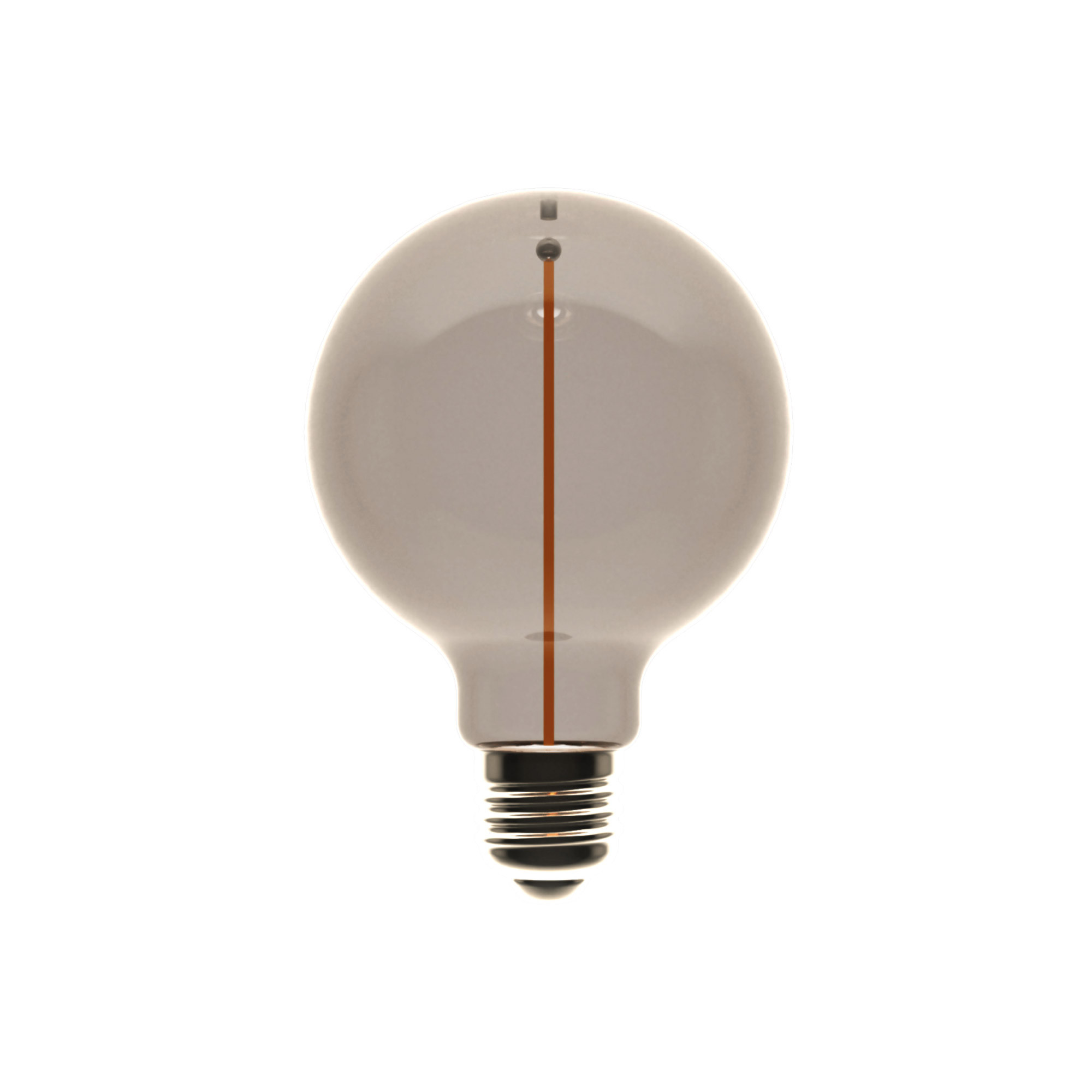 F04 - Lampadina LED G95, E27, 2,2W, 1800K, 60Lm, con filamento magnetico e vetro smoky